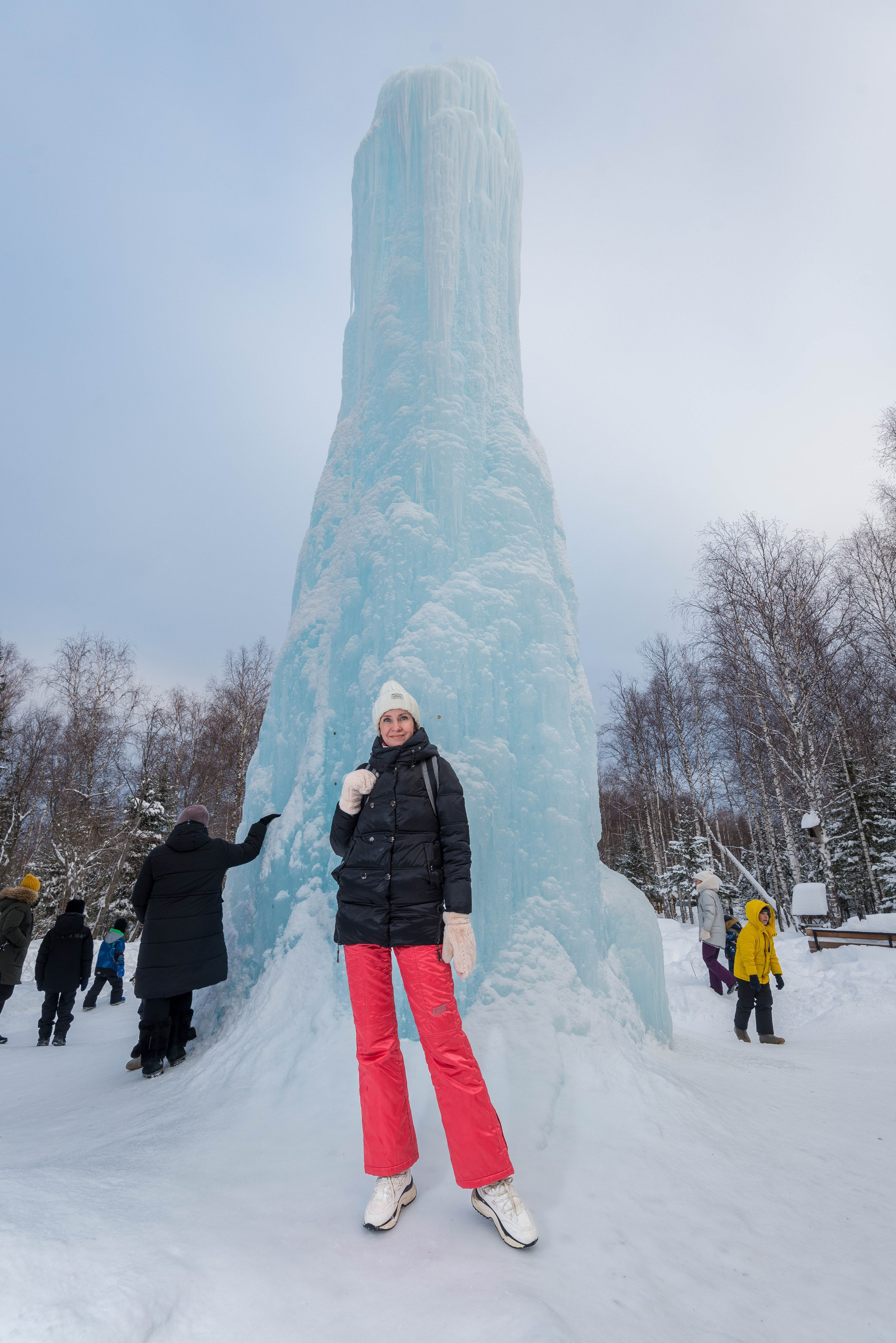 Таганай Семибратка, Парк Бажова, ледяной фонтан 06.01.2024. Свадебный фотограф на Урале Виктор Соколов