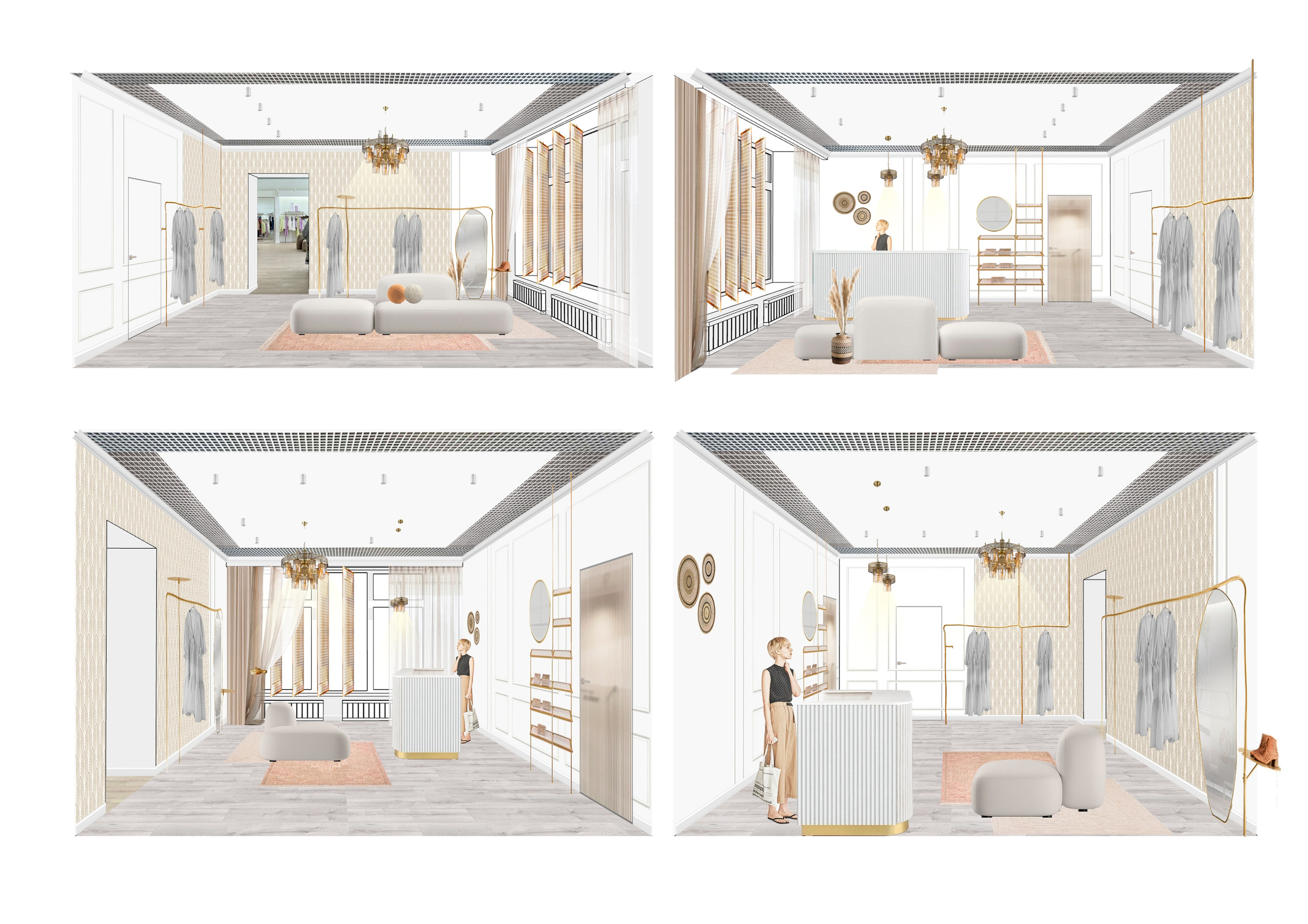 ТОРГОВЫЕ ЗАЛЫ, ОФИС «ANNA VERDI». Студия дизайна интерьеров FORMA