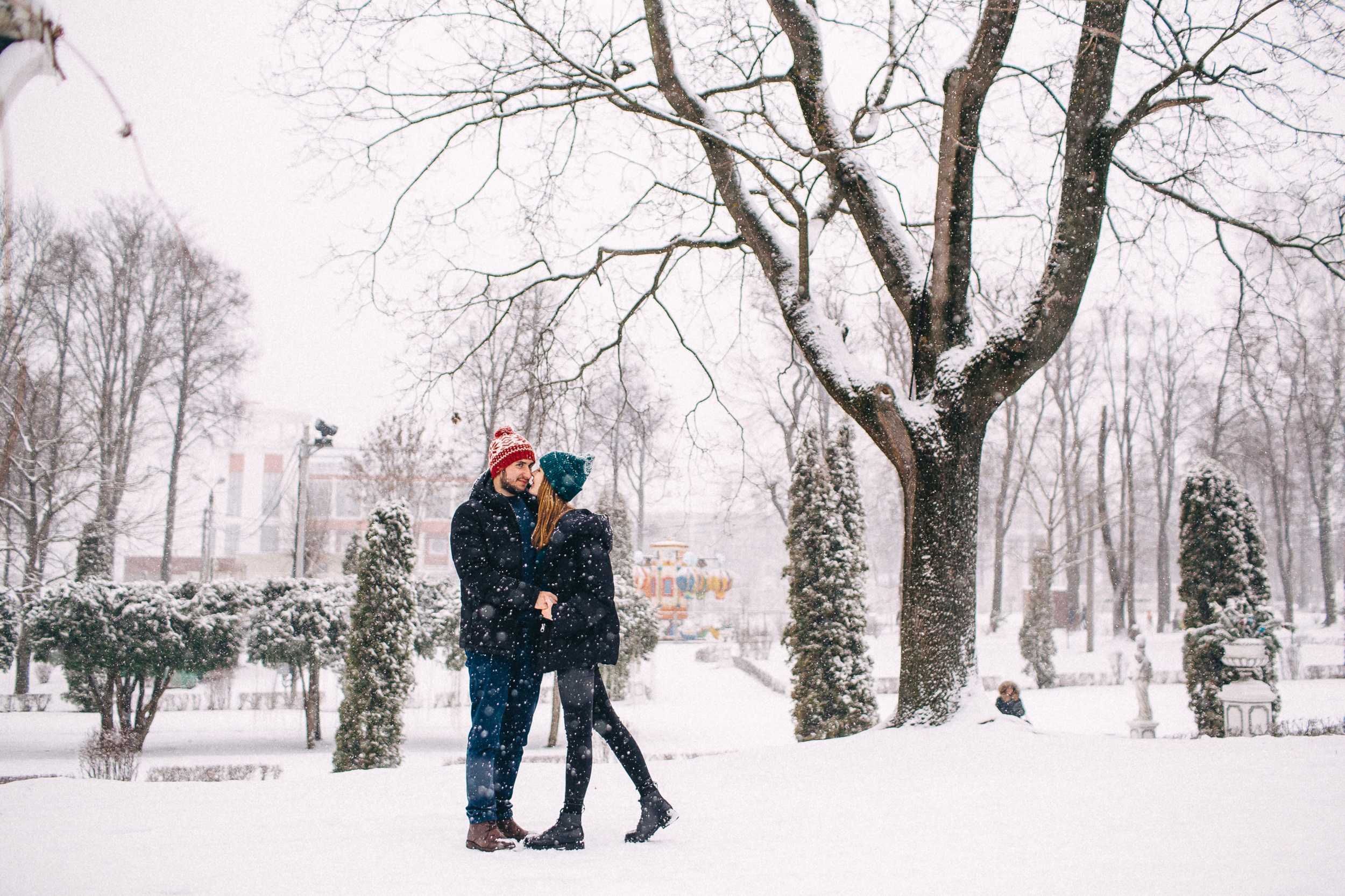 Олег и Даша, снежная фотосессия. Свадебный и семейный фотограф в Твери, Москве, Санкт-Петербурге