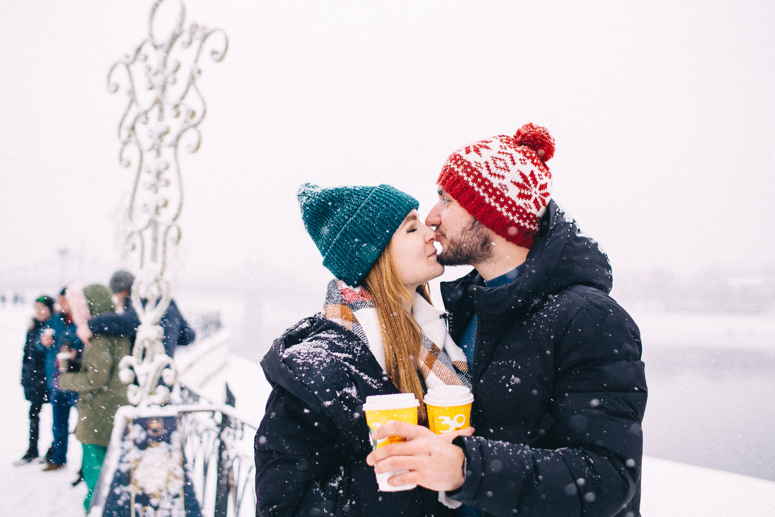 Олег и Даша, снежная фотосессия. Свадебный и семейный фотограф в Твери, Москве, Санкт-Петербурге
