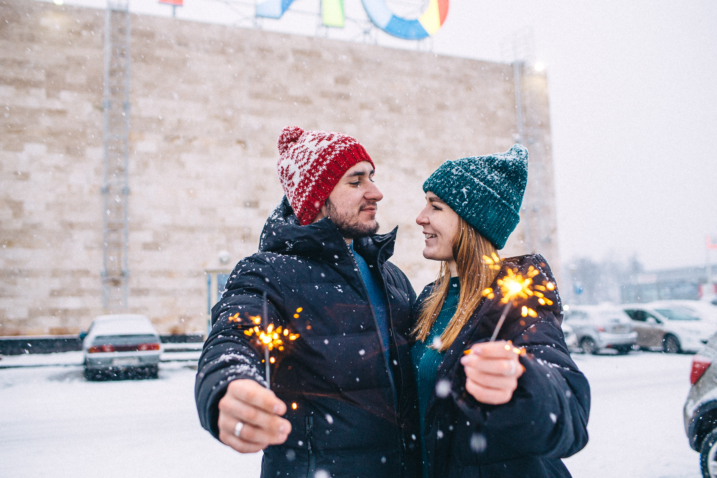 Олег и Даша, снежная фотосессия. Свадебный и семейный фотограф в Твери, Москве, Санкт-Петербурге