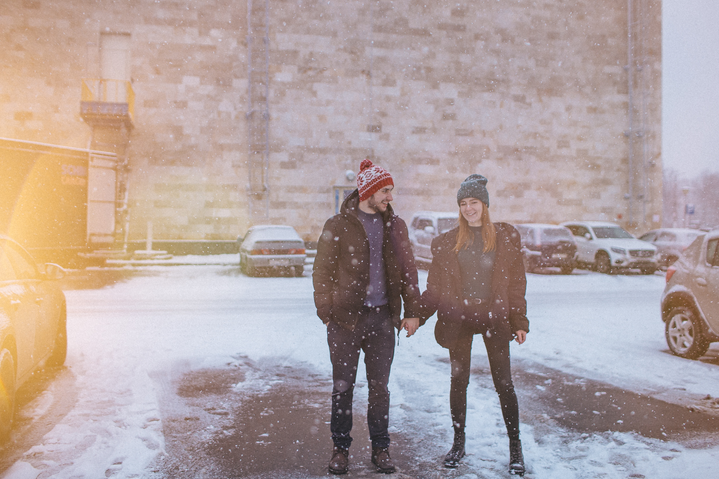 Олег и Даша, снежная фотосессия. Свадебный и семейный фотограф в Твери, Москве, Санкт-Петербурге