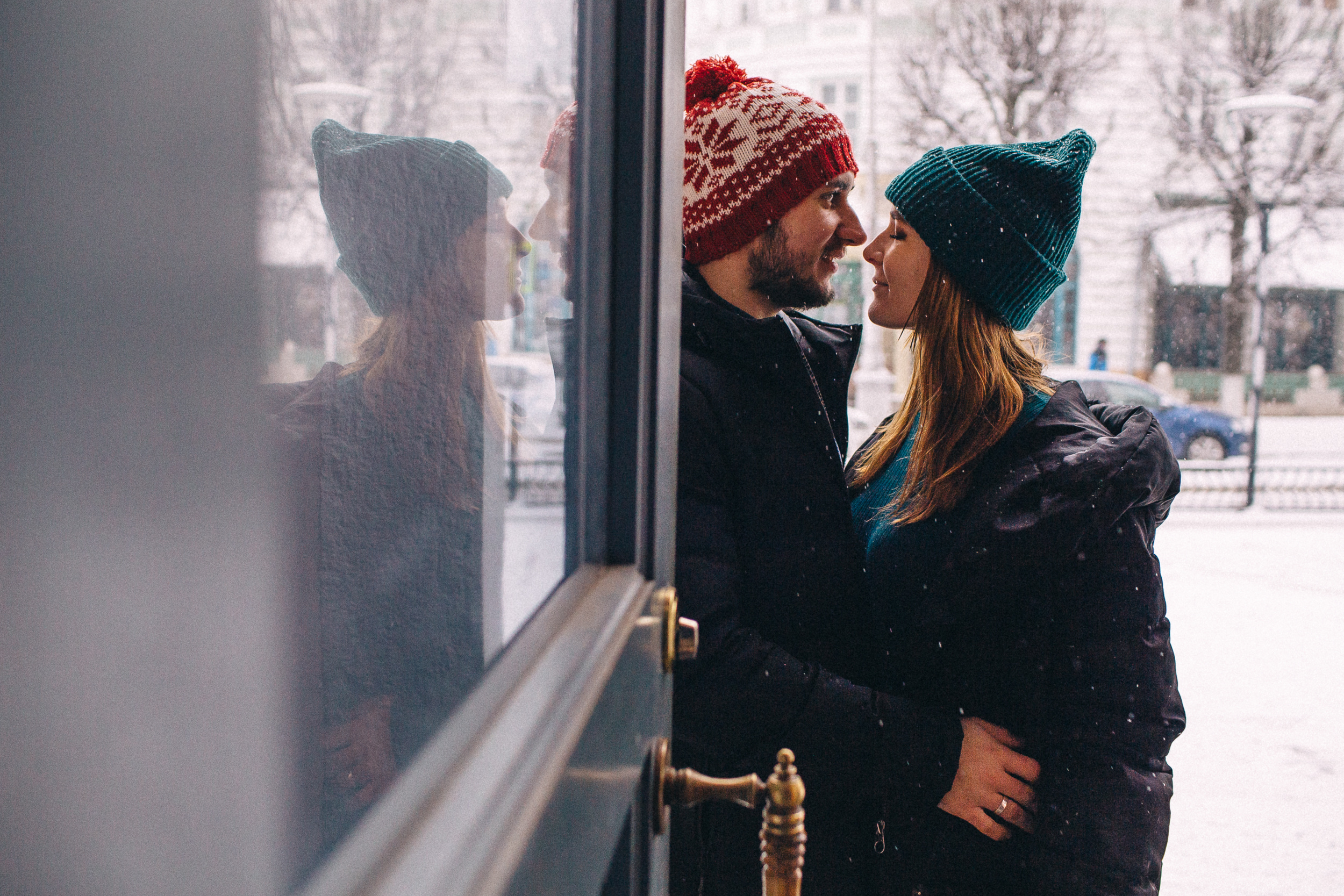 Олег и Даша, снежная фотосессия. Свадебный и семейный фотограф в Твери, Москве, Санкт-Петербурге