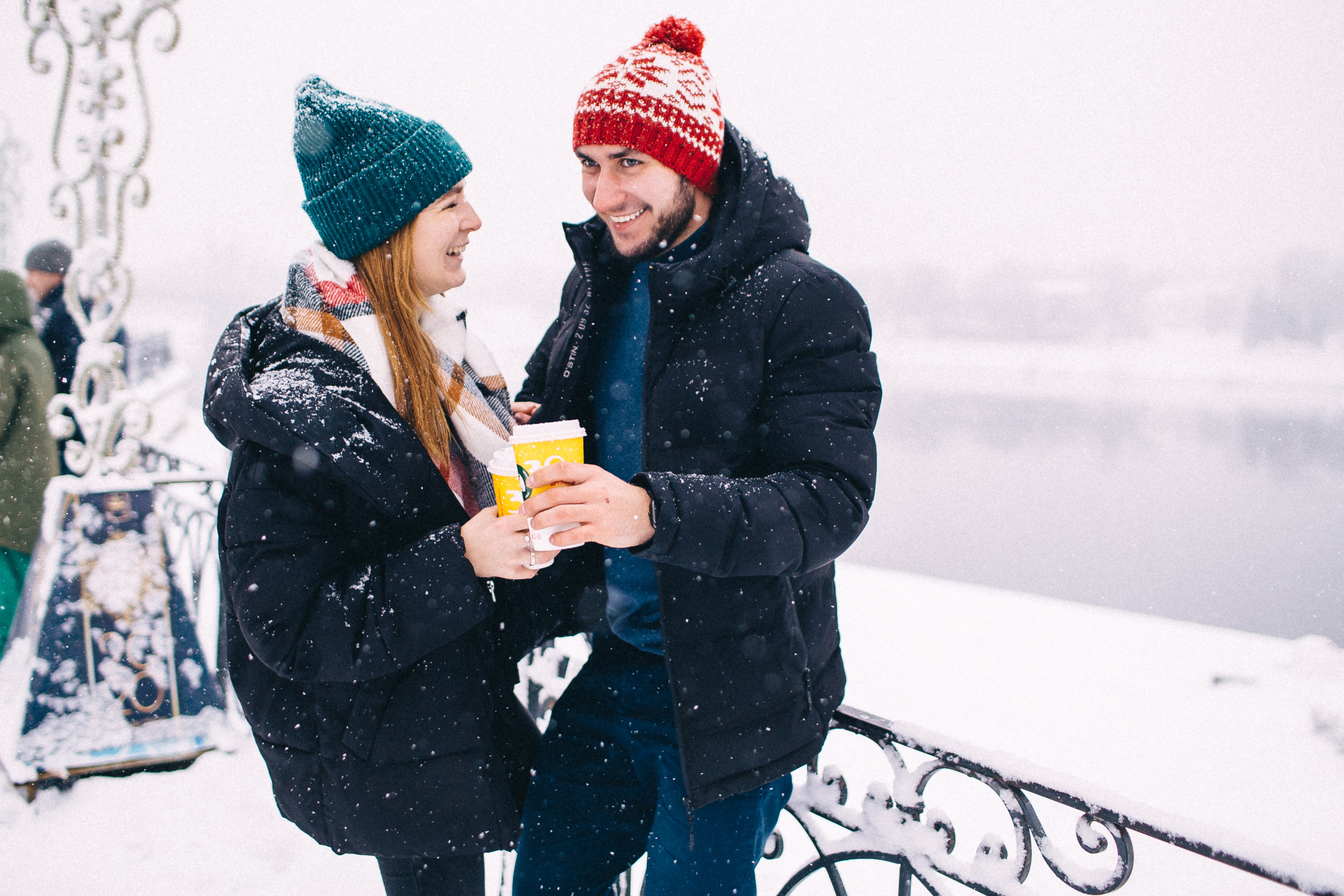 Олег и Даша, снежная фотосессия. Свадебный и семейный фотограф в Твери, Москве, Санкт-Петербурге
