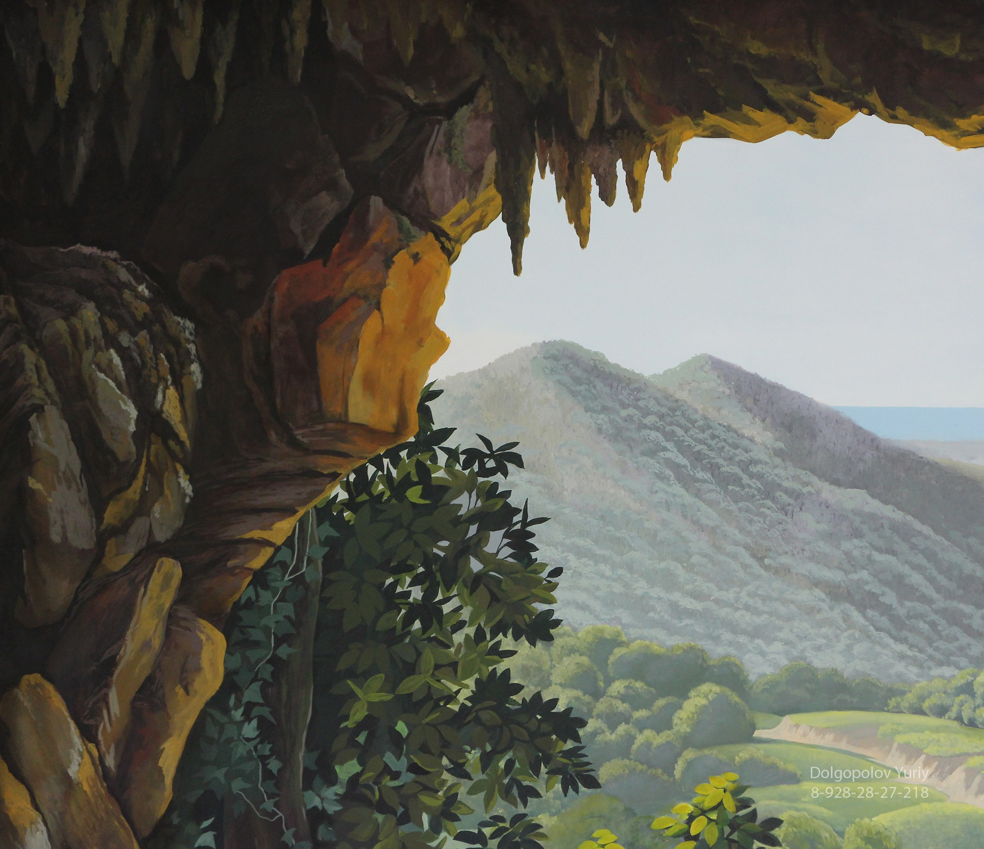 рисунок сталактитов в живописи