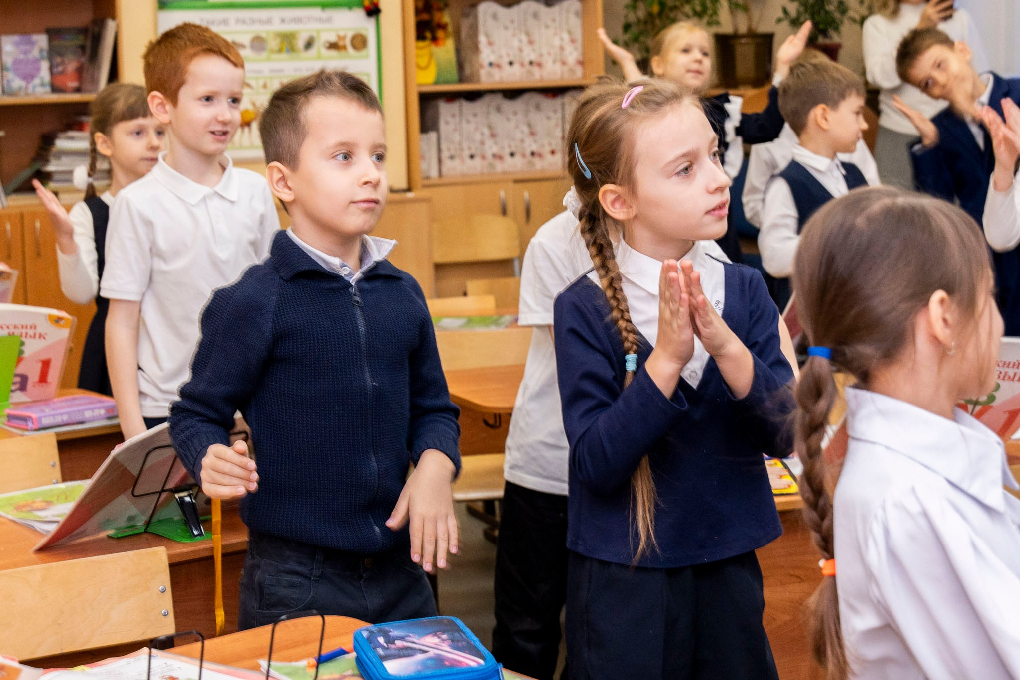 Открытый урок в 1 классе. Фотограф Юлия Попова