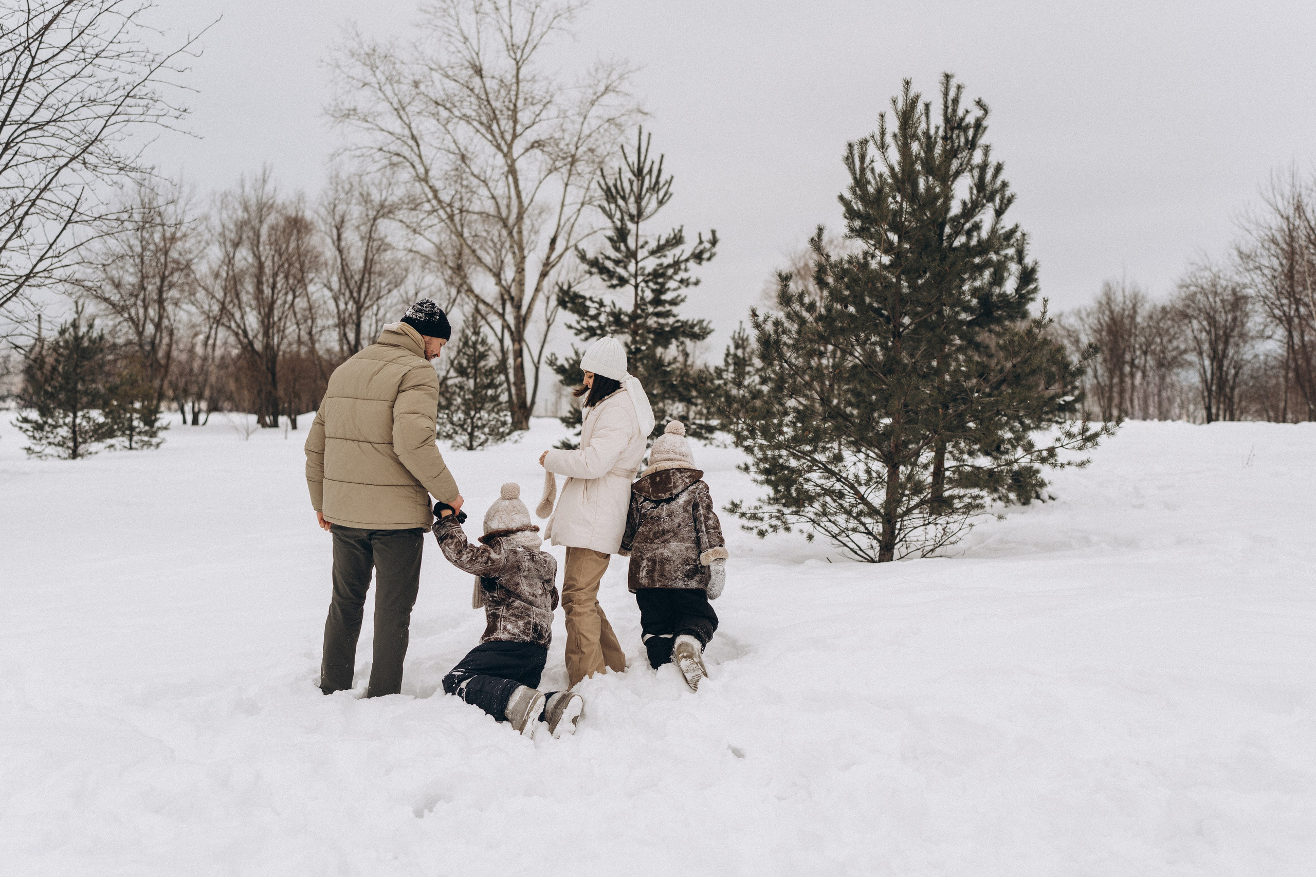 Зимняя семейная фотосессия. Детский, семейный и ньюборн фотограф в Москве Юлия Шуарт