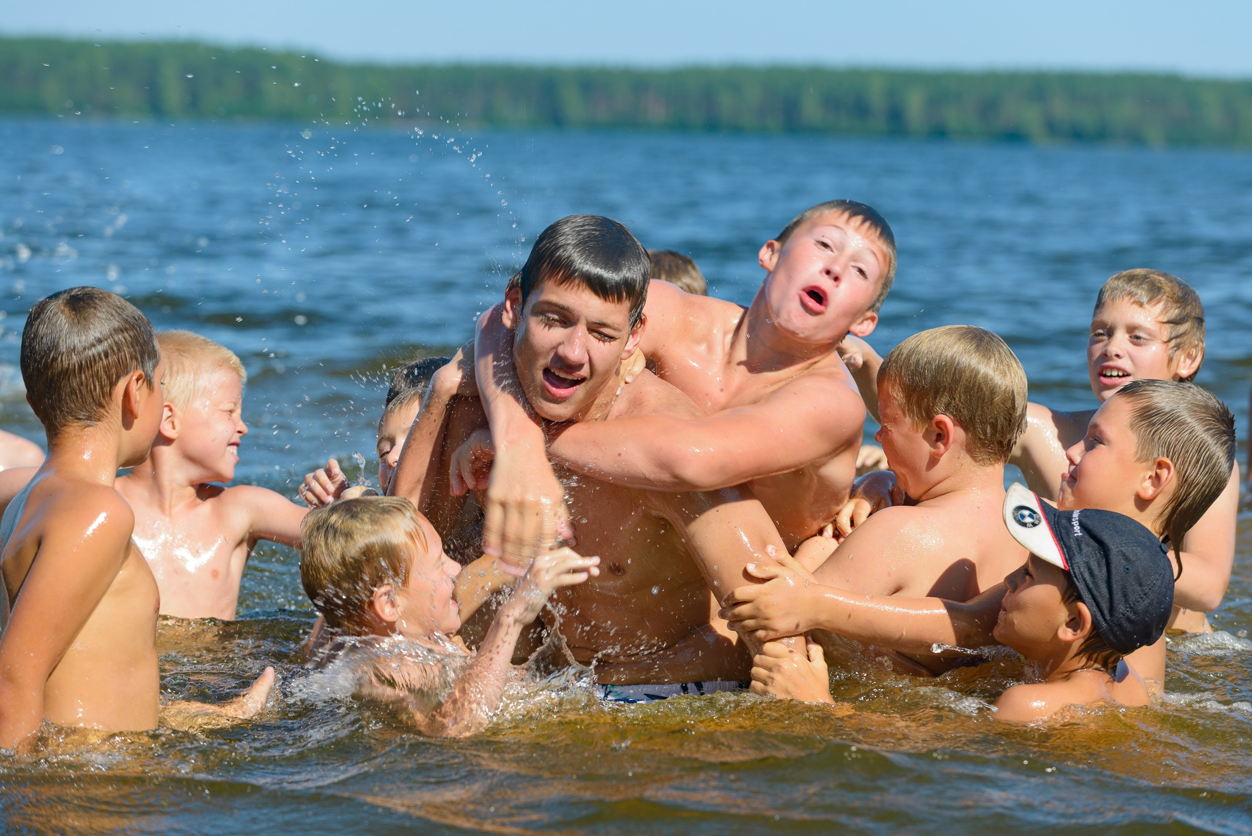 Летние тренировочные сборы Школы Боевых Искусств «МОН» 2013, водные процедуры