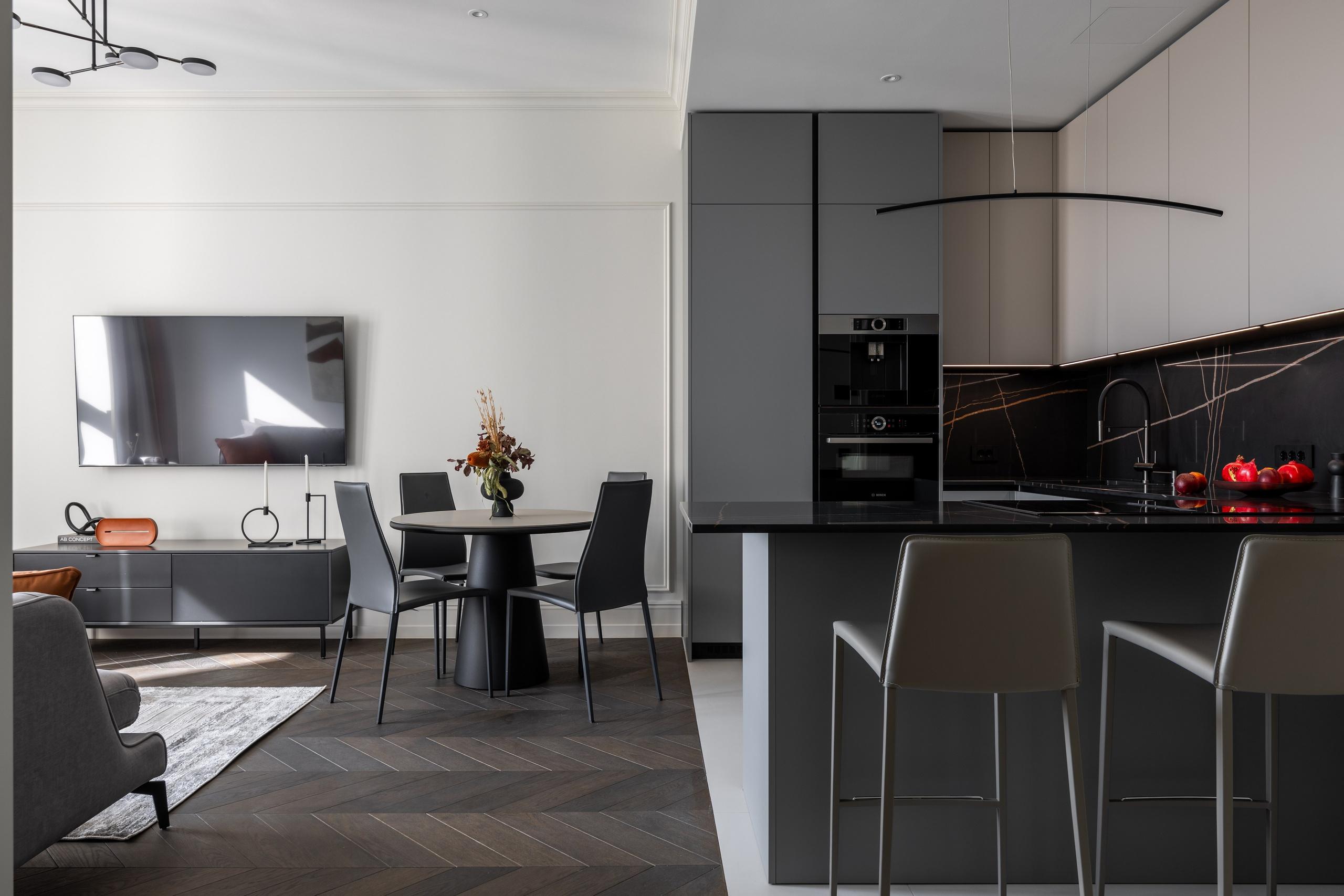 Дизайнерские апартаменты в ЖК «Поклонная 9». Veselinskiy| Интерьерный фотограф | Москва