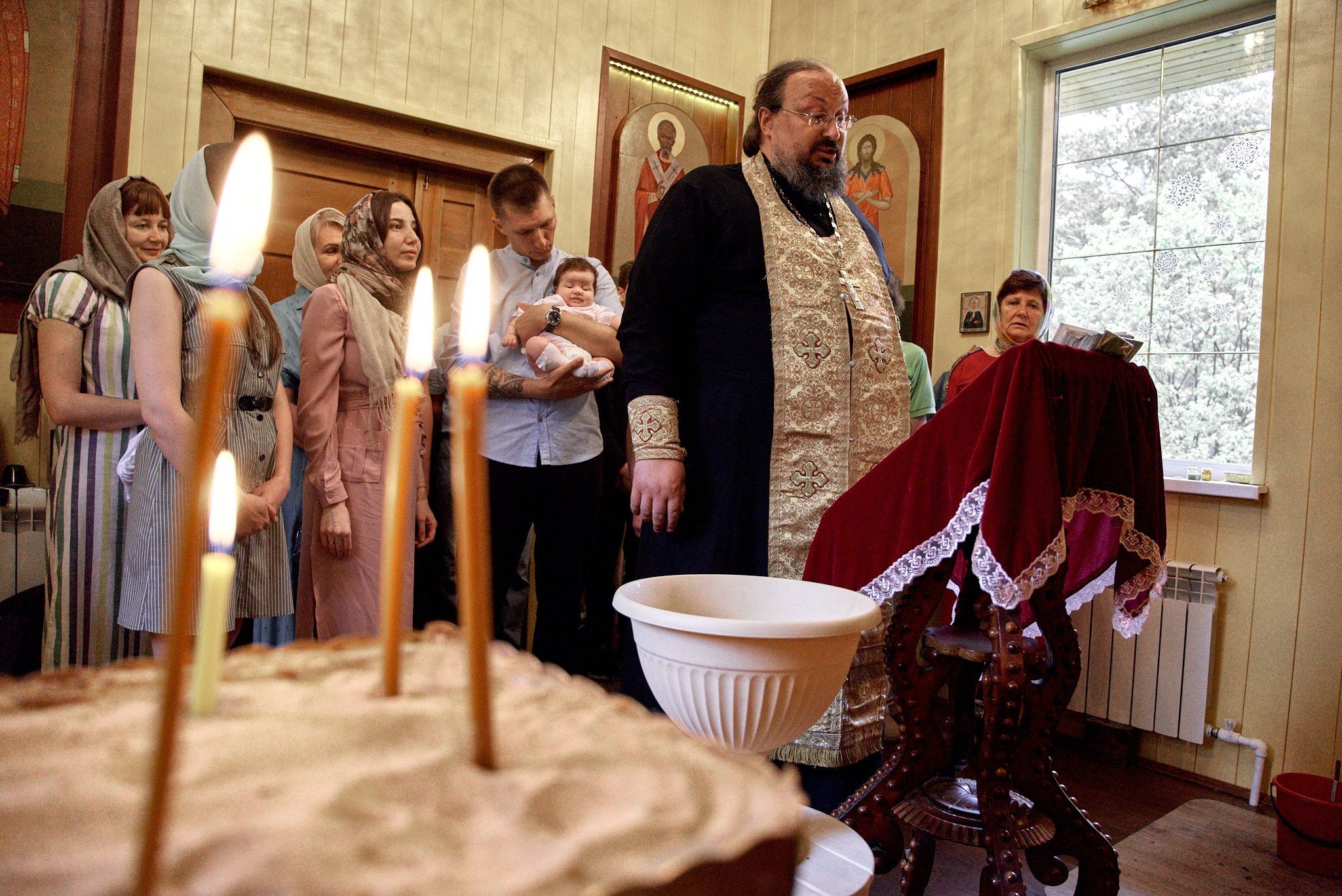 Фотосессия крещение Варвары