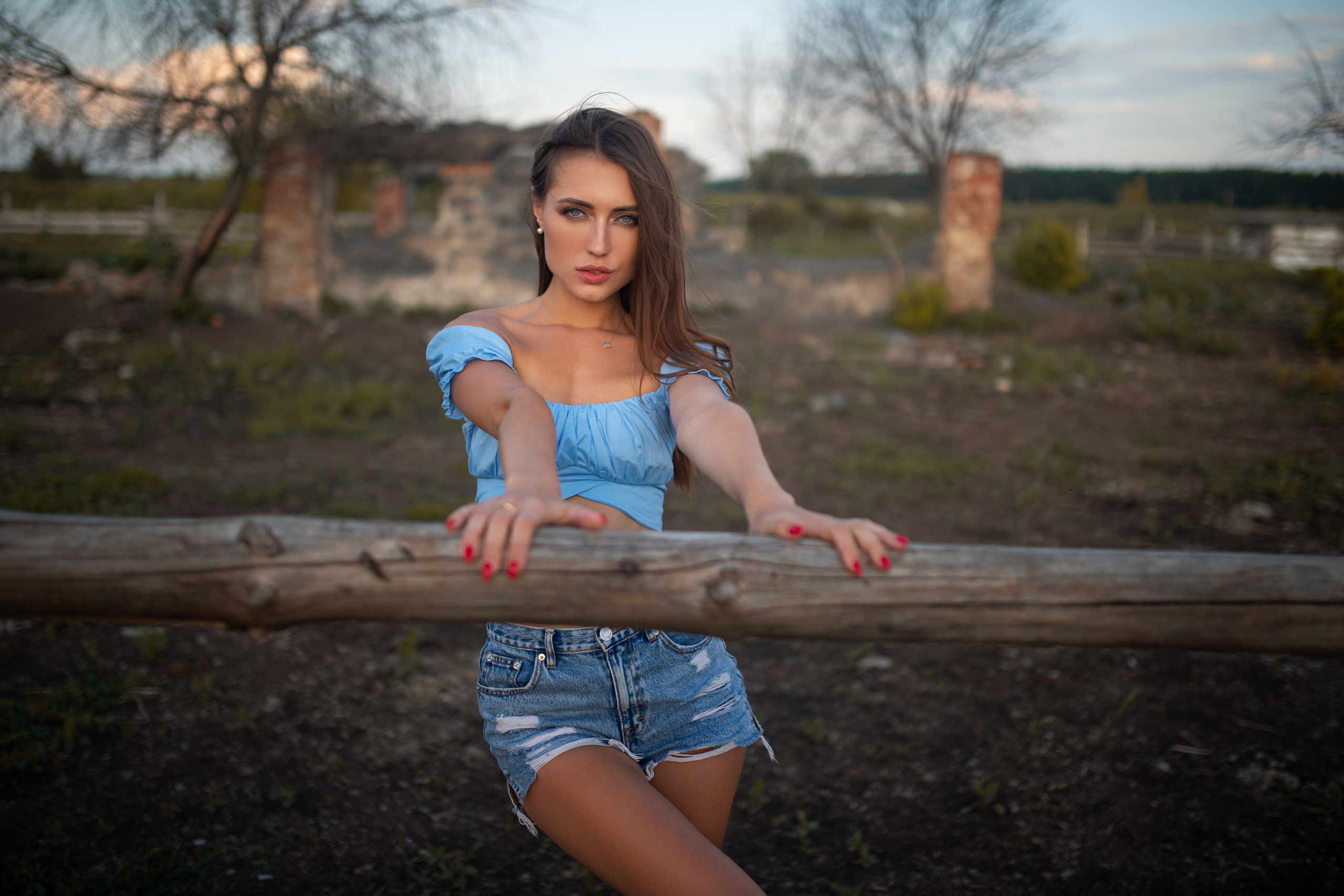 Летний фотосет с Анастасией в полях на природе в формате для «себя»