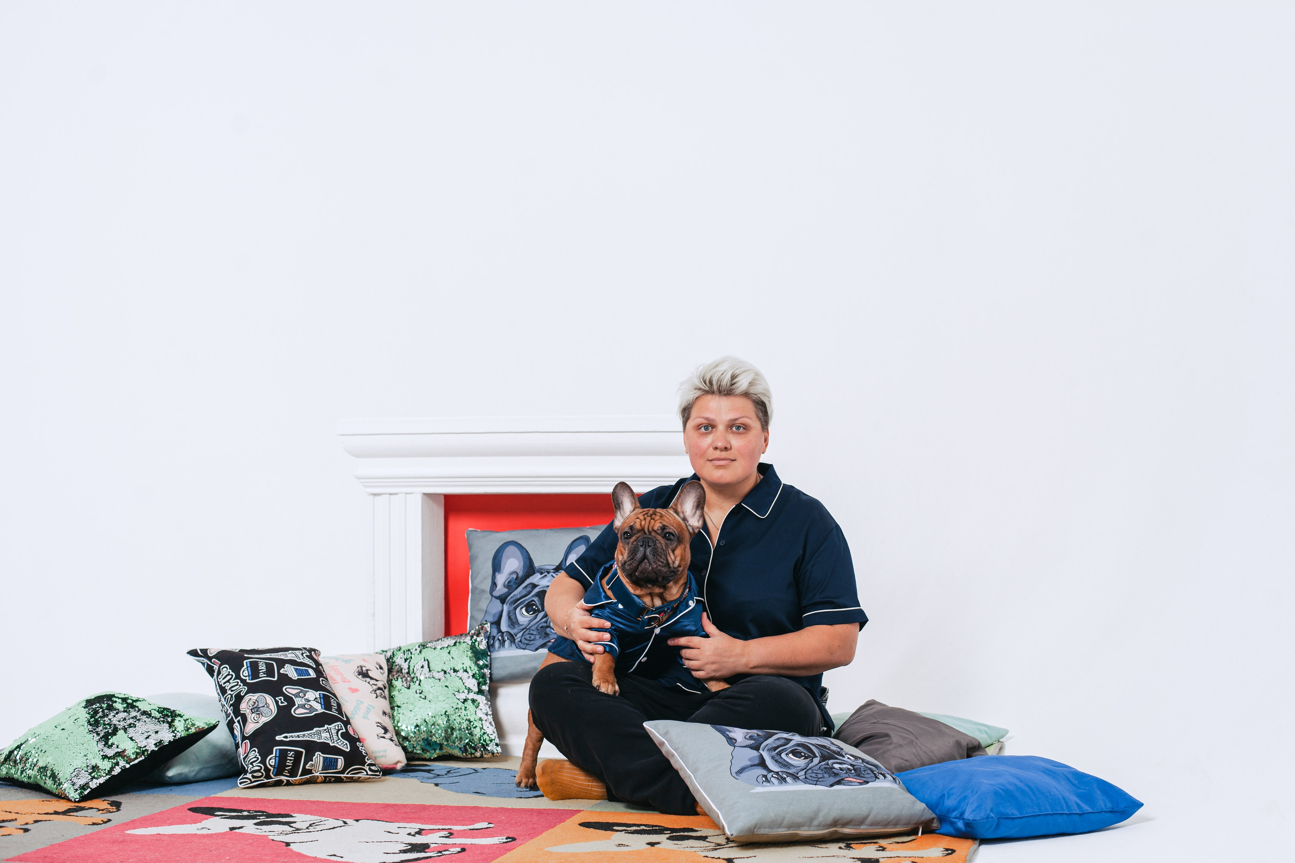 Пижамная вечеринка французских бульдогов и их хозяев. Фотограф-анималист Татьяна Степанова