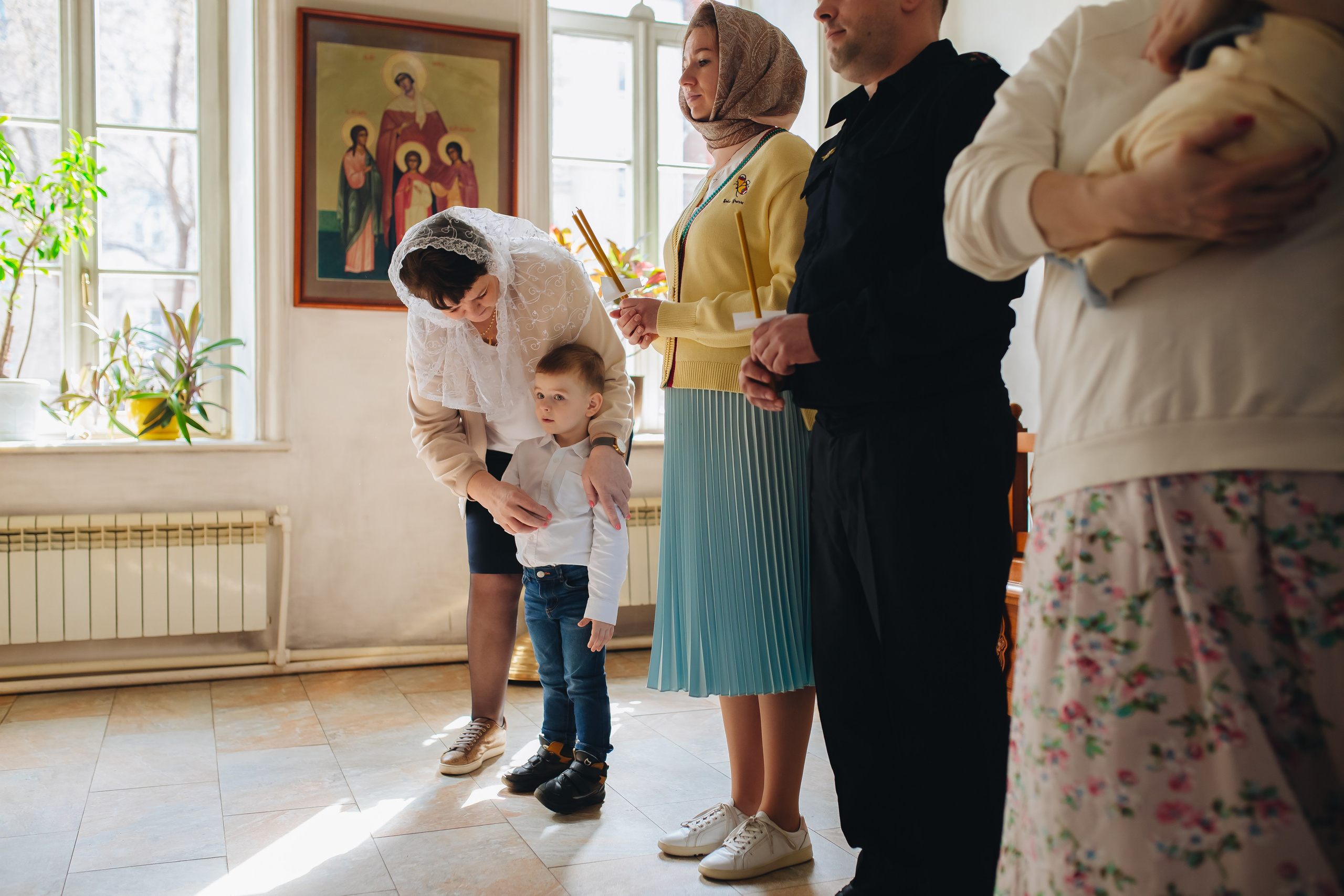 Крещение в светлом Храме. Семейный и детский фотограф в Москве Дорогова Екатерина