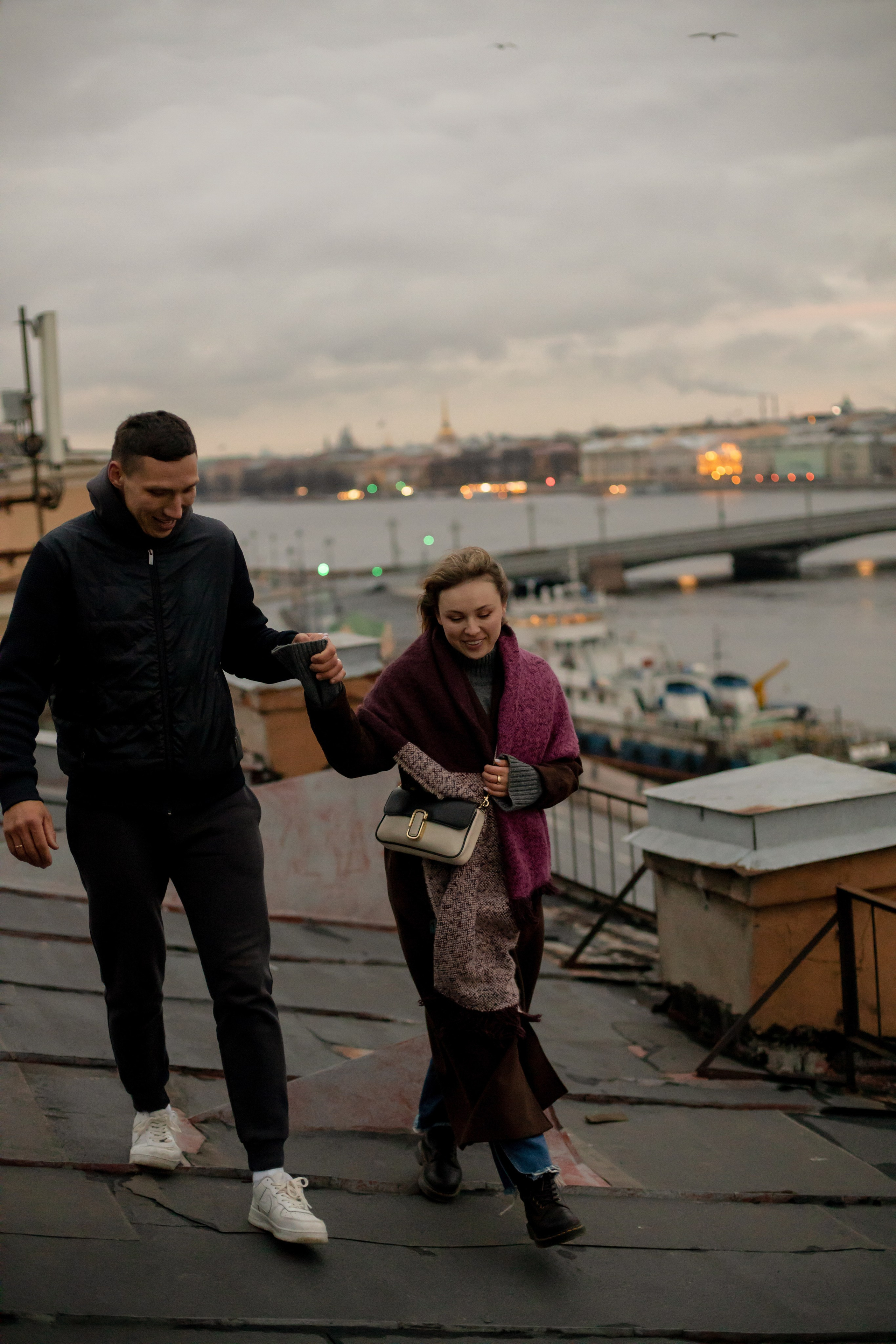Лав стори на крыше. Свадебный и семейный фотограф в Москве Диана Левченко