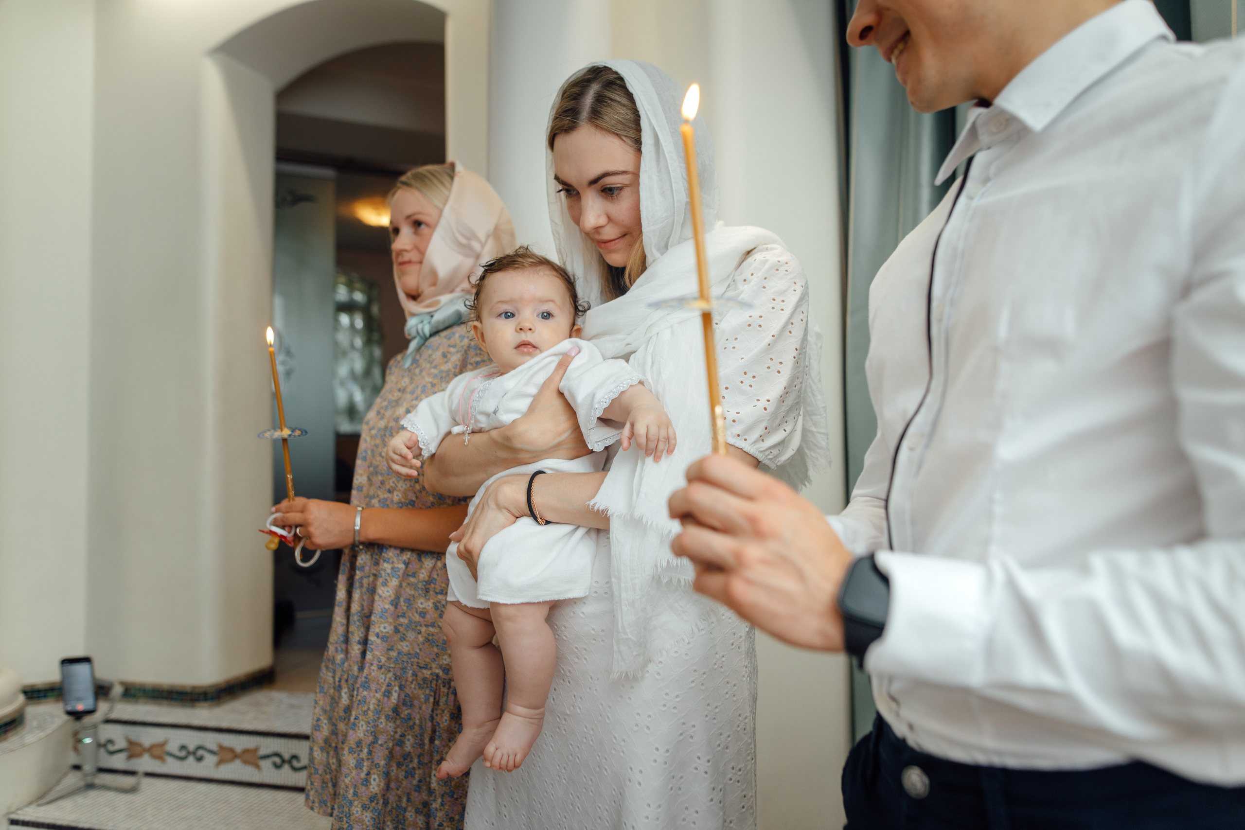 Крещение Аделины, храм Святой Троицы, июль 2024