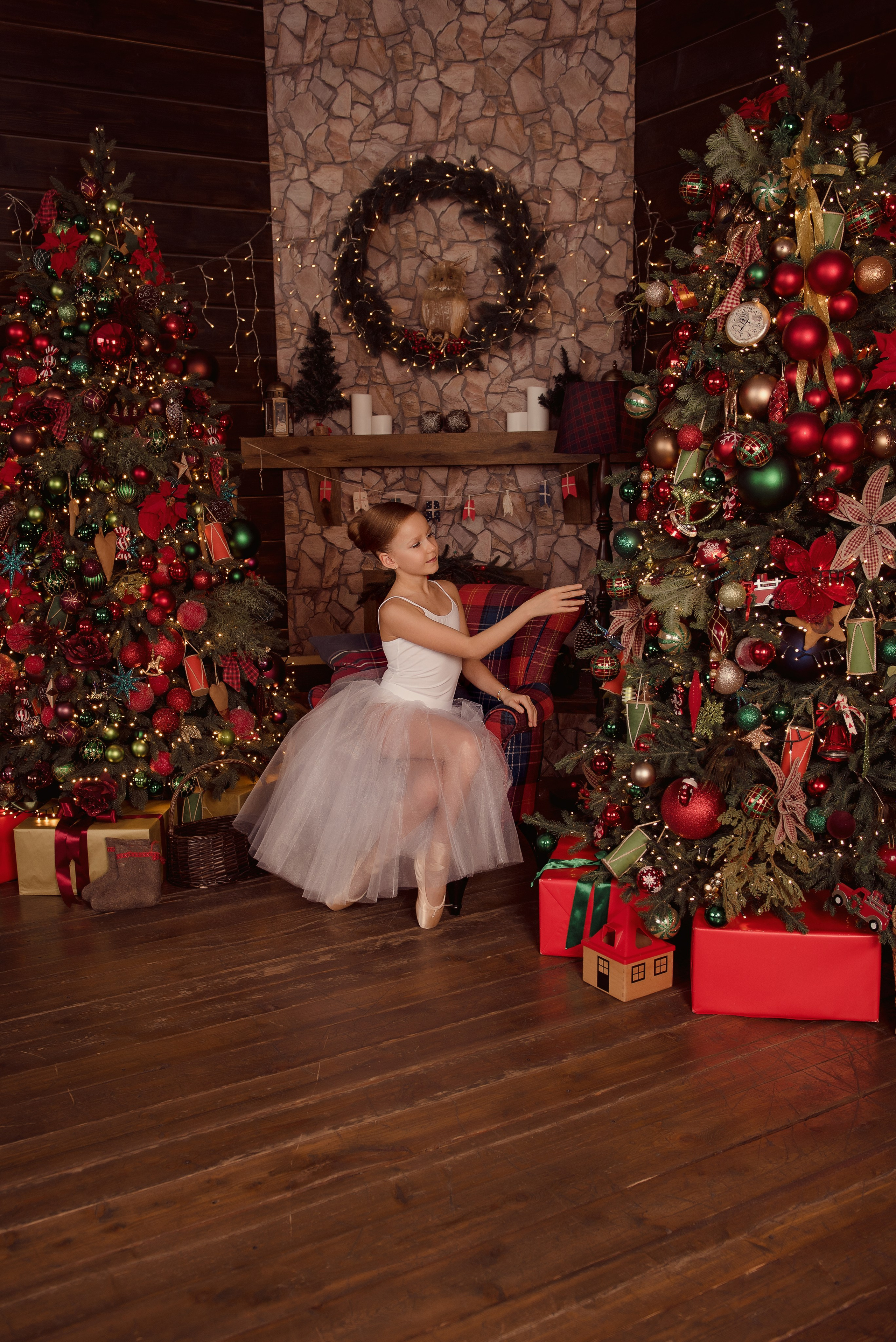Варя и Милана Новый год. Детский фотограф в Долгопрудном и Москве