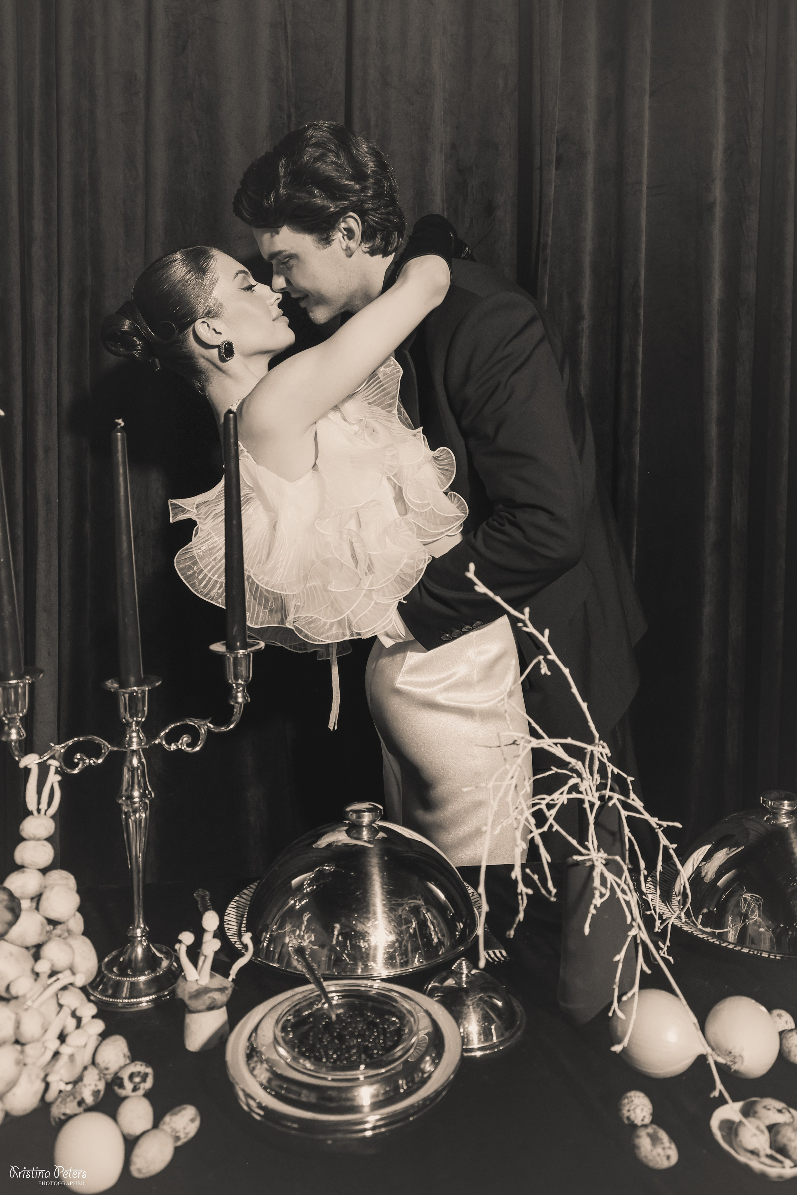 Ретро свадьба черно-белое