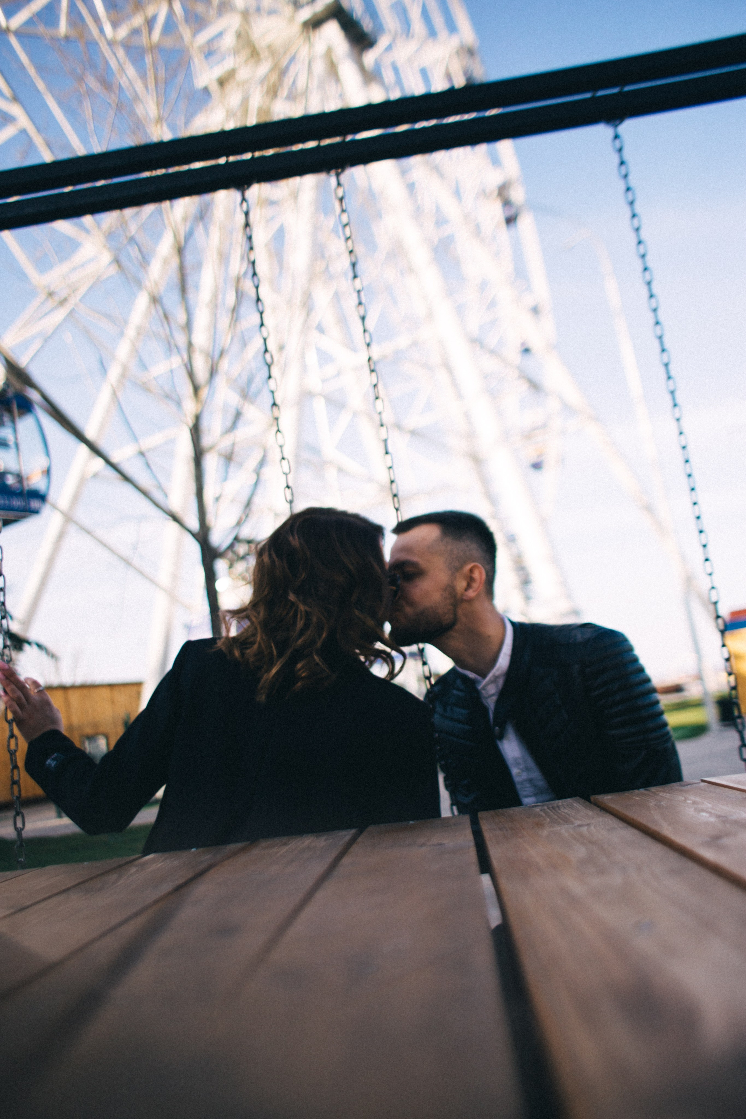 У Колеса обозрения. Фотограф в Нижнем Новгороде