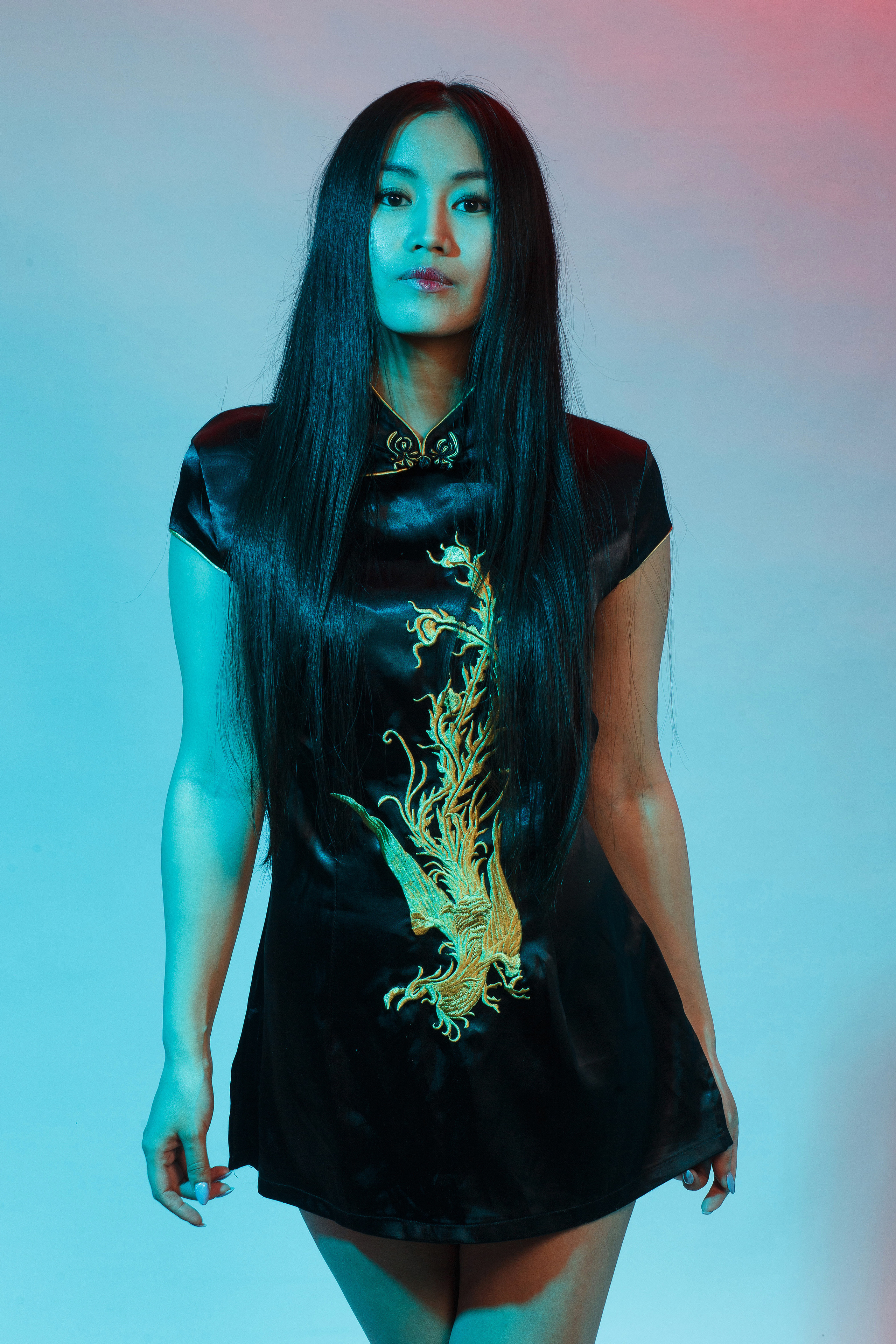 Фотосессия с цветным светом