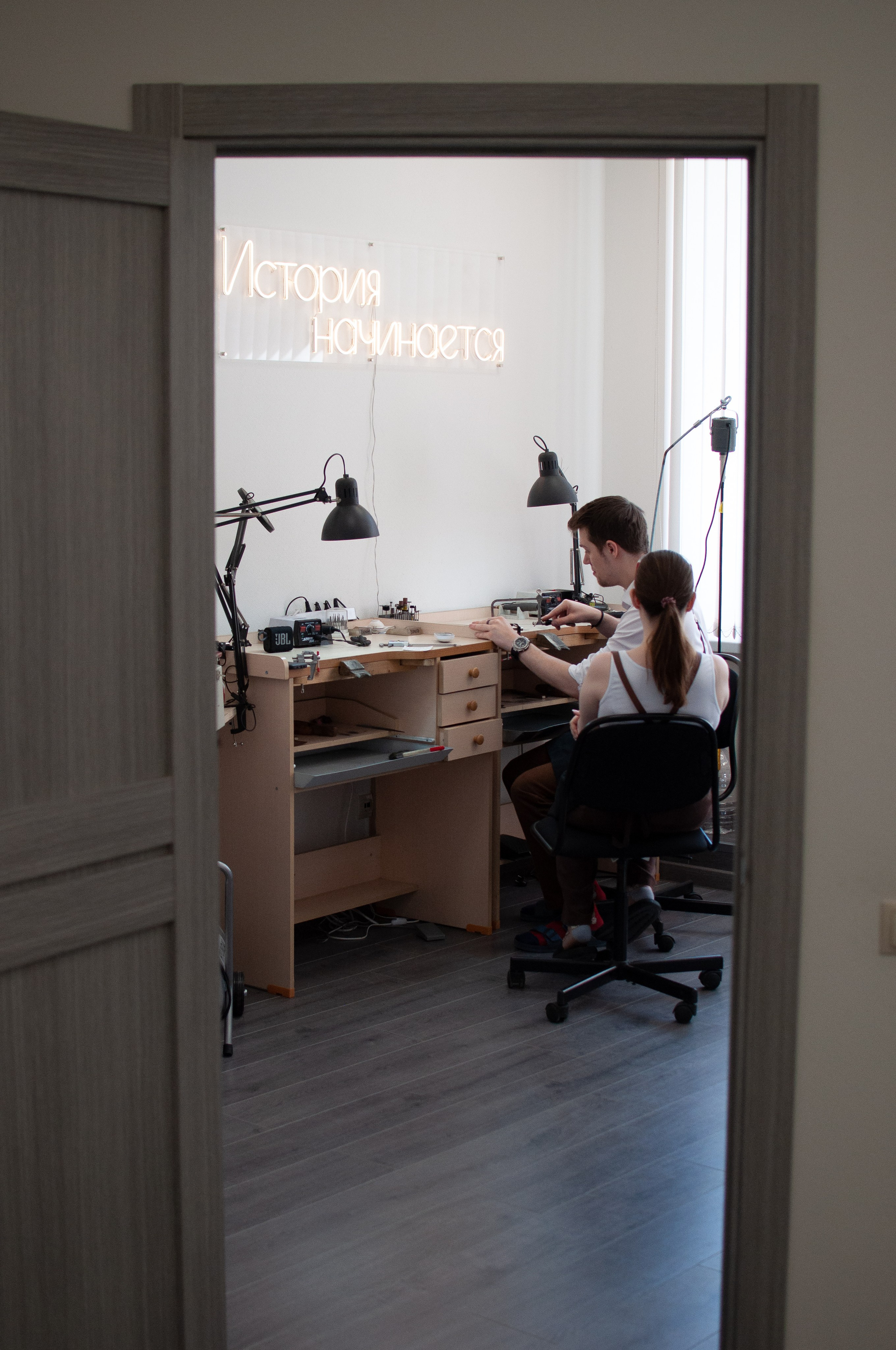 В мастерской. Фотограф Тюмень Александра Звягинцева