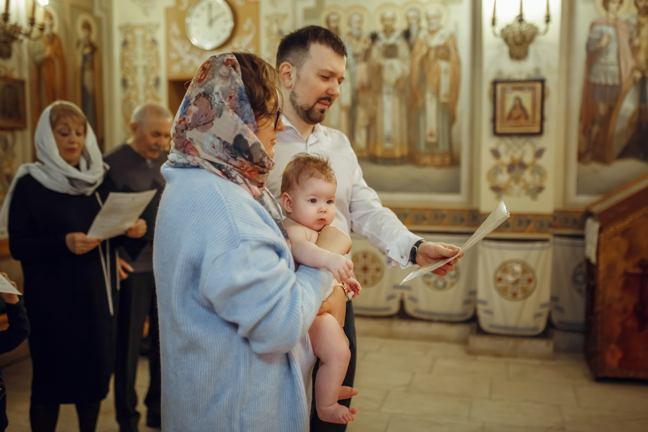 Крещение Валерии. Фотограф на Крещение, семейный фотограф в Москве