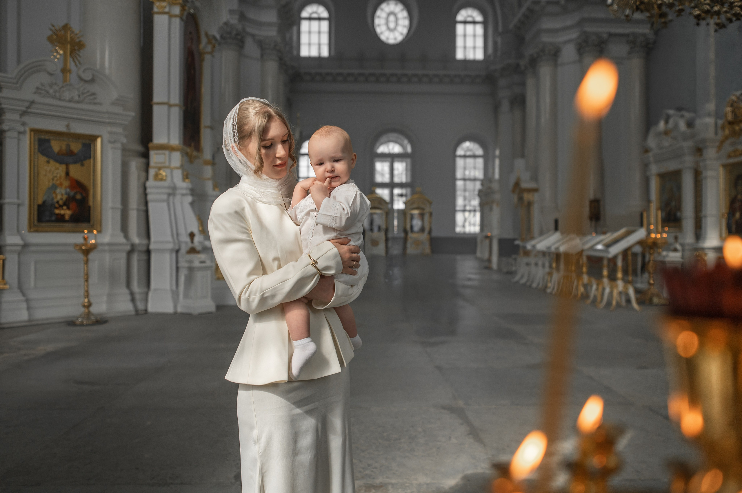Крещение в Смольном соборе. Фотограф на крещение и венчание, семейный фотограф в Санкт-Петербурге