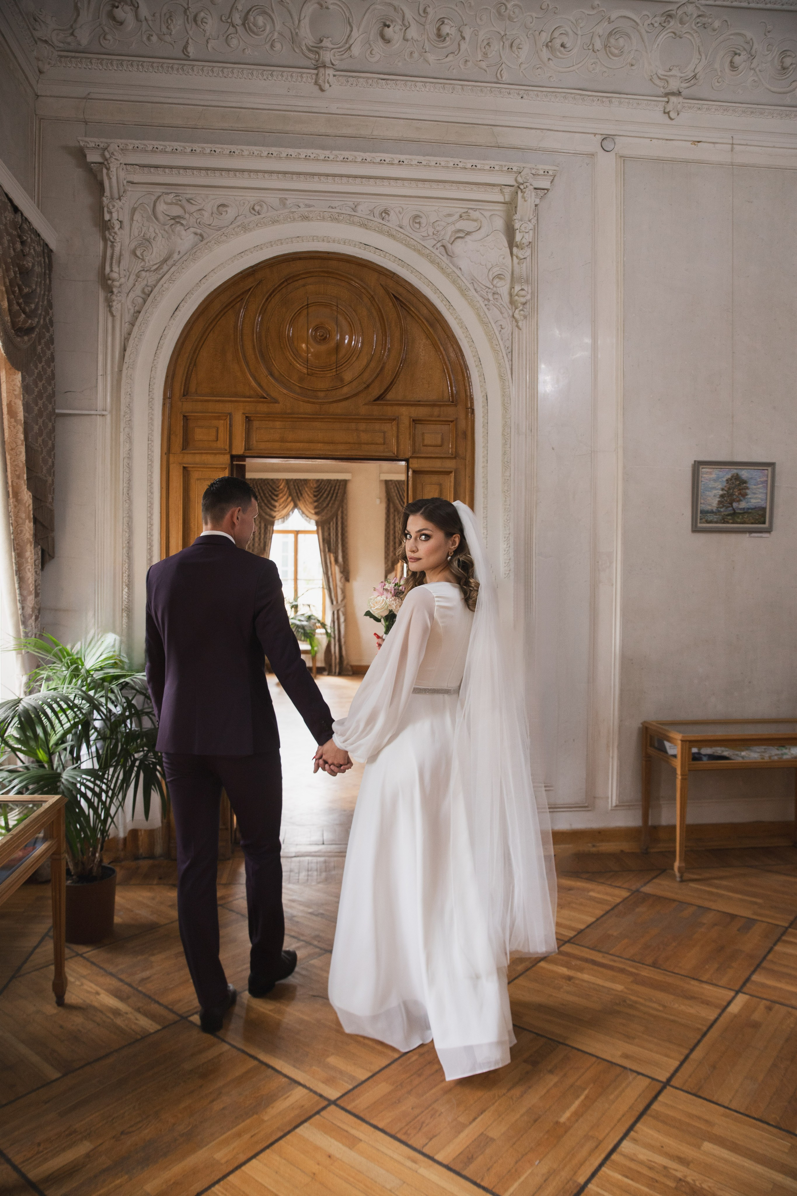 Свадебная съемка в Пушкинской читальне. Свадебный и портретный фотограф в Москве Мария Кравченко