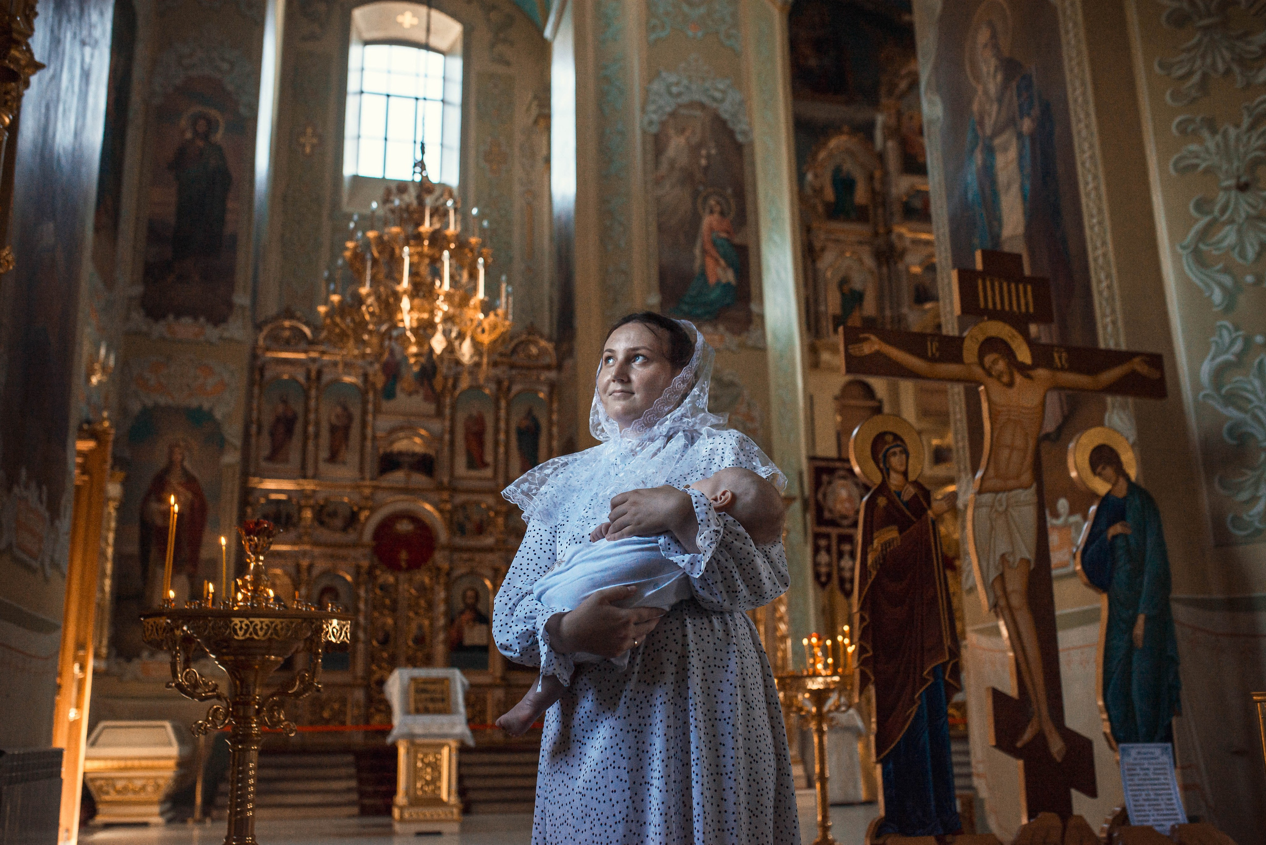 Крещение Андрея в Покровском соборе. Фотограф на крещение в Саратове Марина Грушина