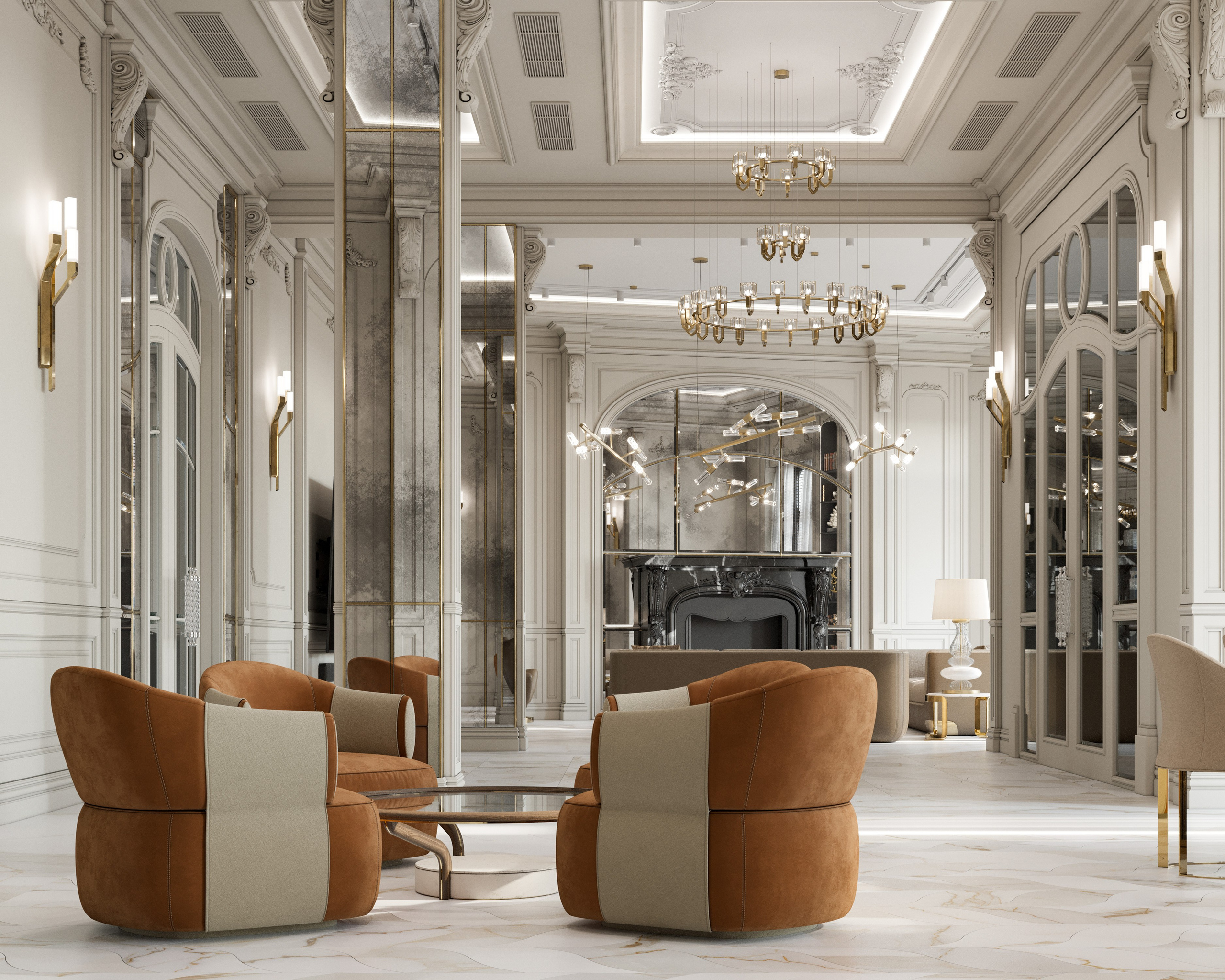 Классика и Современность: 3D Визуализации Особняка с Высокими Потолками. Визуализатор интерьера в Москве | Брагин Кирилл