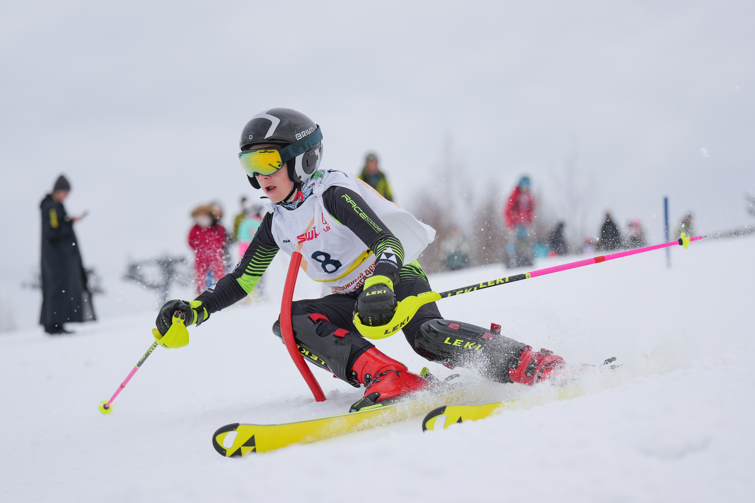 SL (Slalom) - Слалом. Соревнования по горнолыжному спорту. Московская область, Шуколово