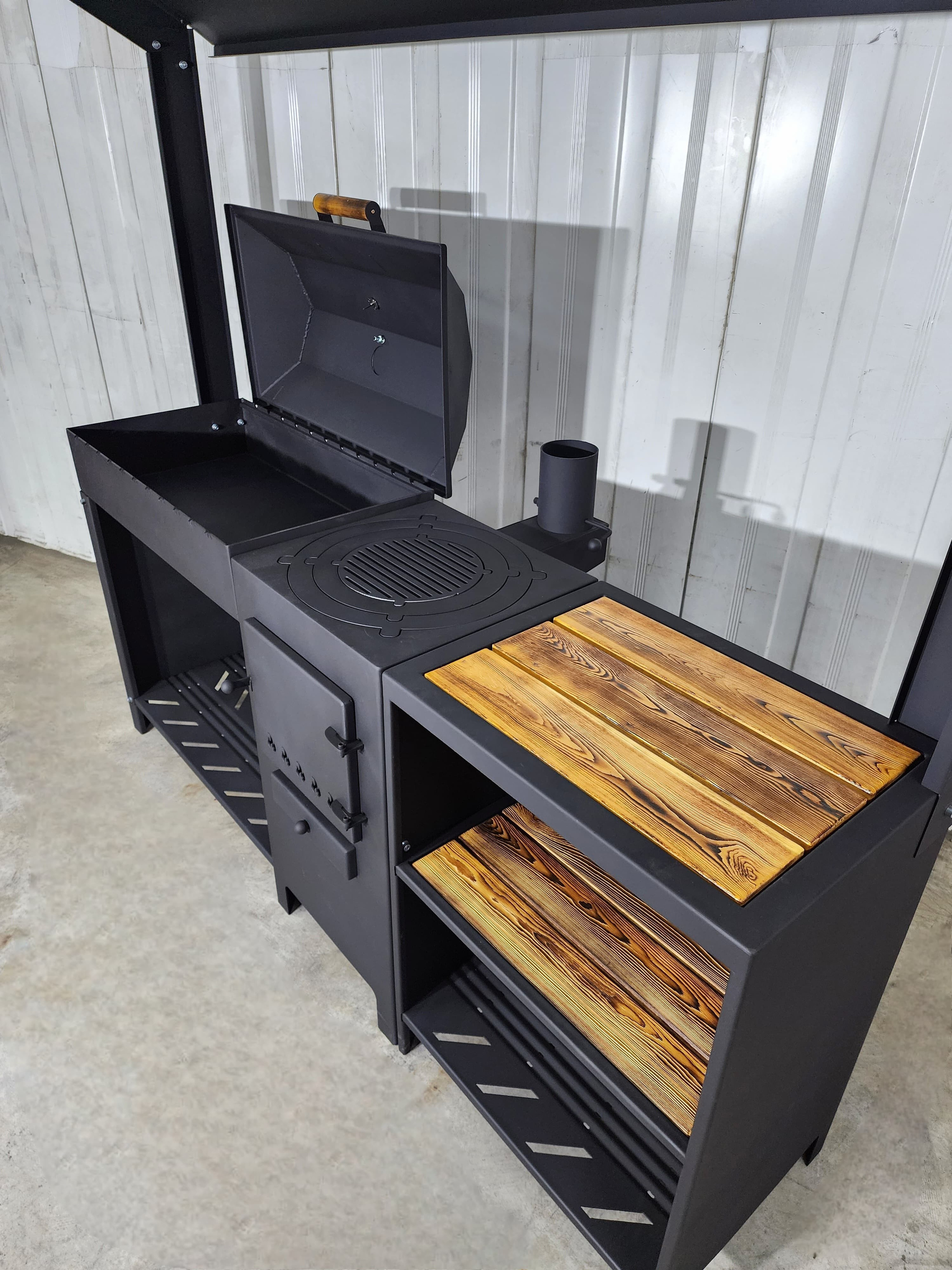 Джета с крышей. Купить / заказать мангал для дома в Краснодаре от производителя «Мангал Мастер»