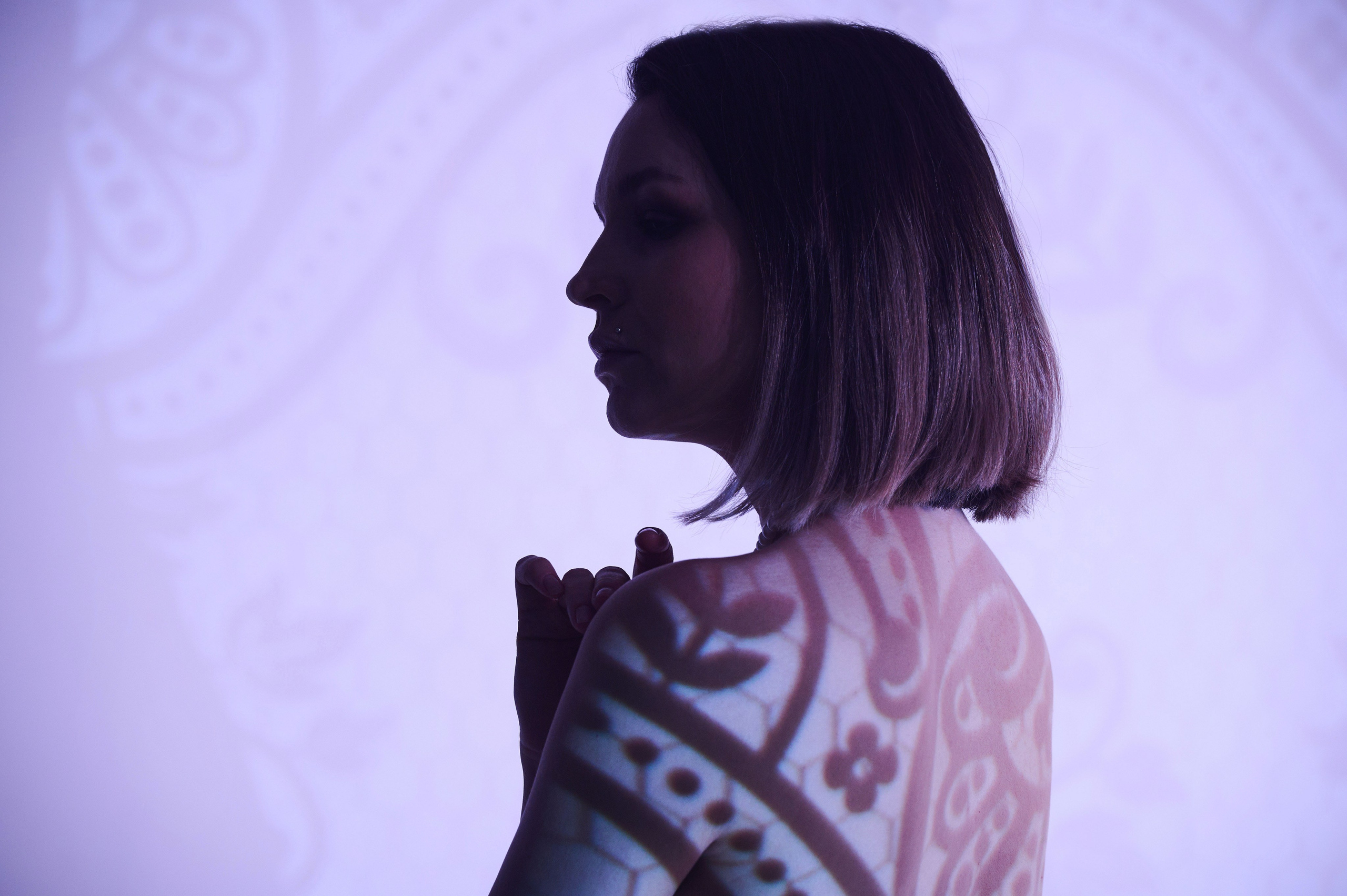 Фотосессия Ксении с проектором