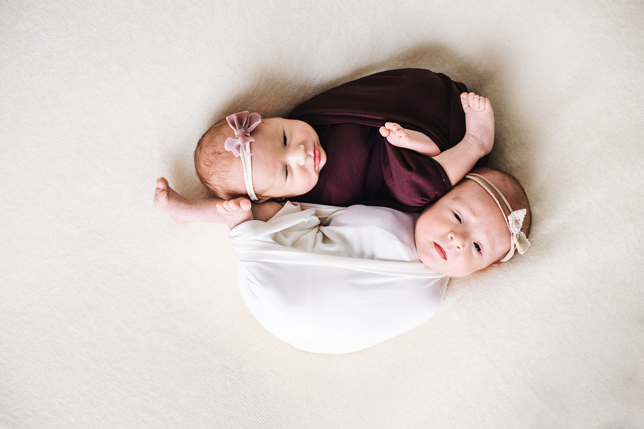 Таисия и Есения, пакет «Стандарт», 21 день. Фотограф новорождённых Екатерина Боброва. Ульяновск