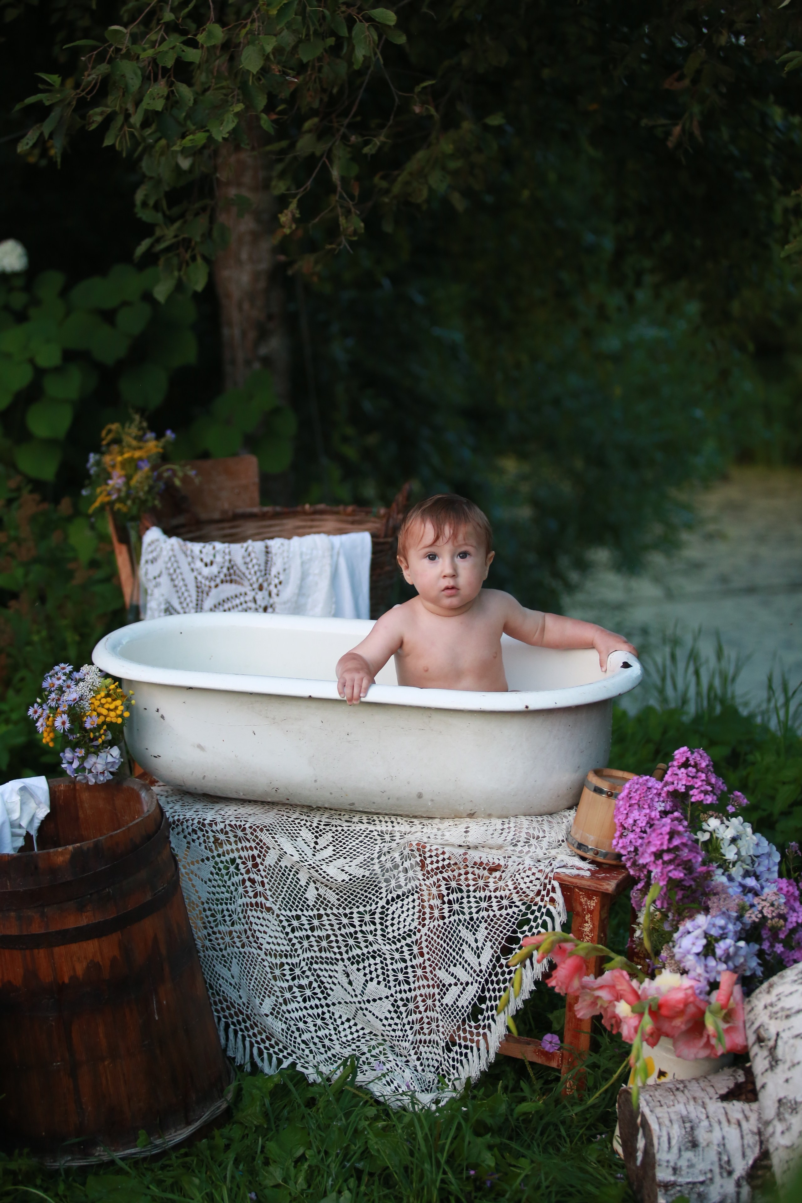 Проект «Ретро стирка на реке». Семейный и детский фотограф в Москве Мария Быкова