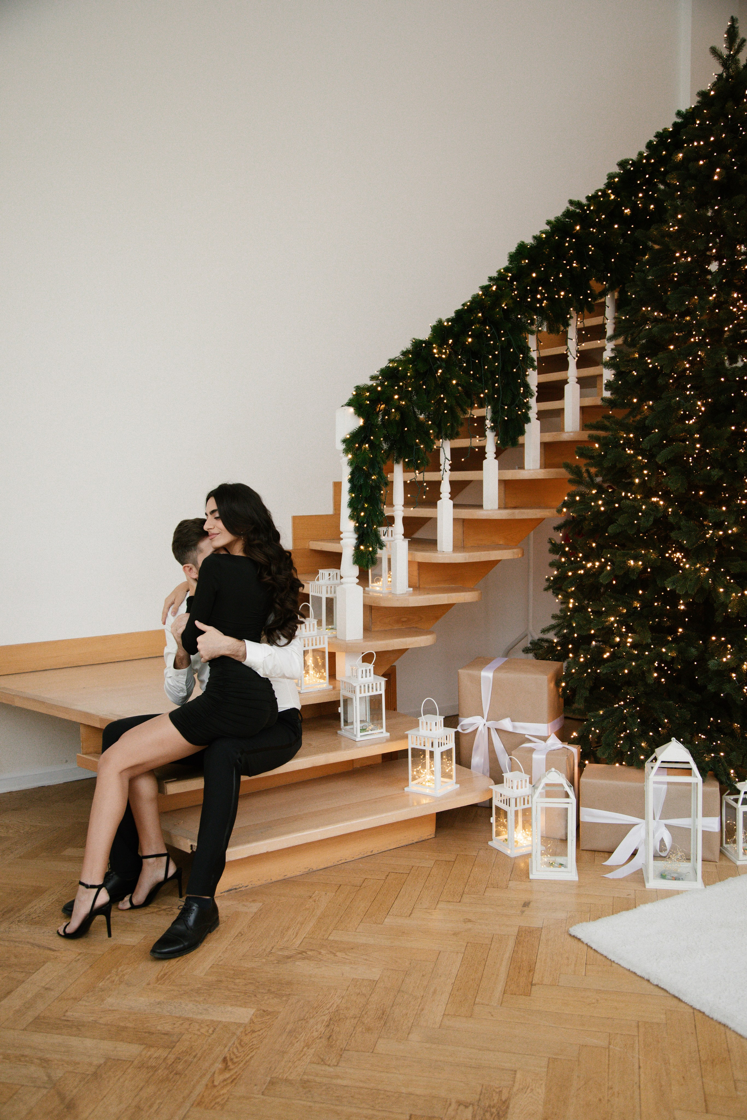 Новогодняя фотосессия для пары. Свадебный и семейный фотограф Анастасия Романова в Москве и Московской области