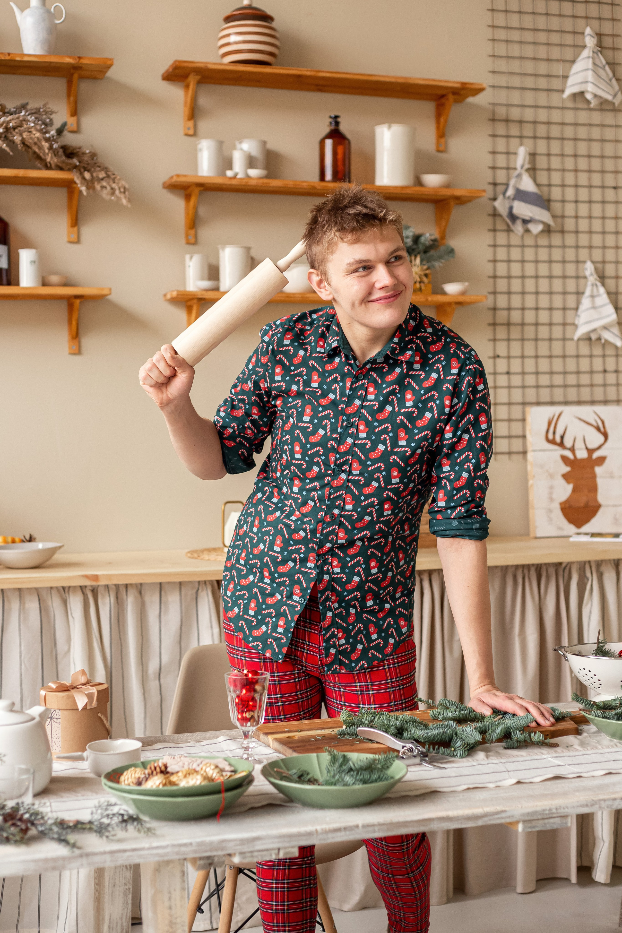 Саша новогодний флорист. Портретный фотограф Санкт-Петербург