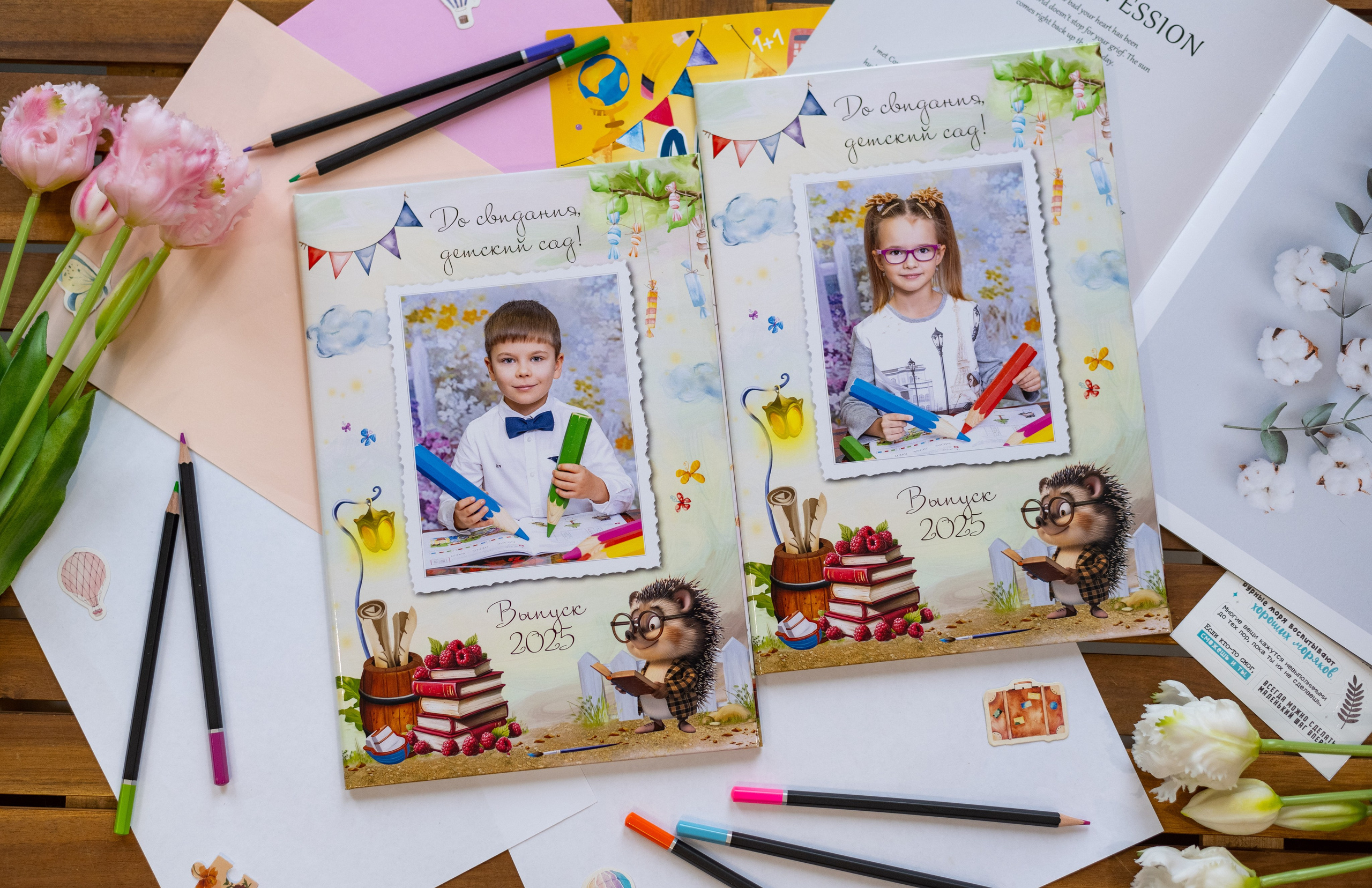 Дизайн «Ежики» фото. Выпускные альбомы в Подольске Москве и МО