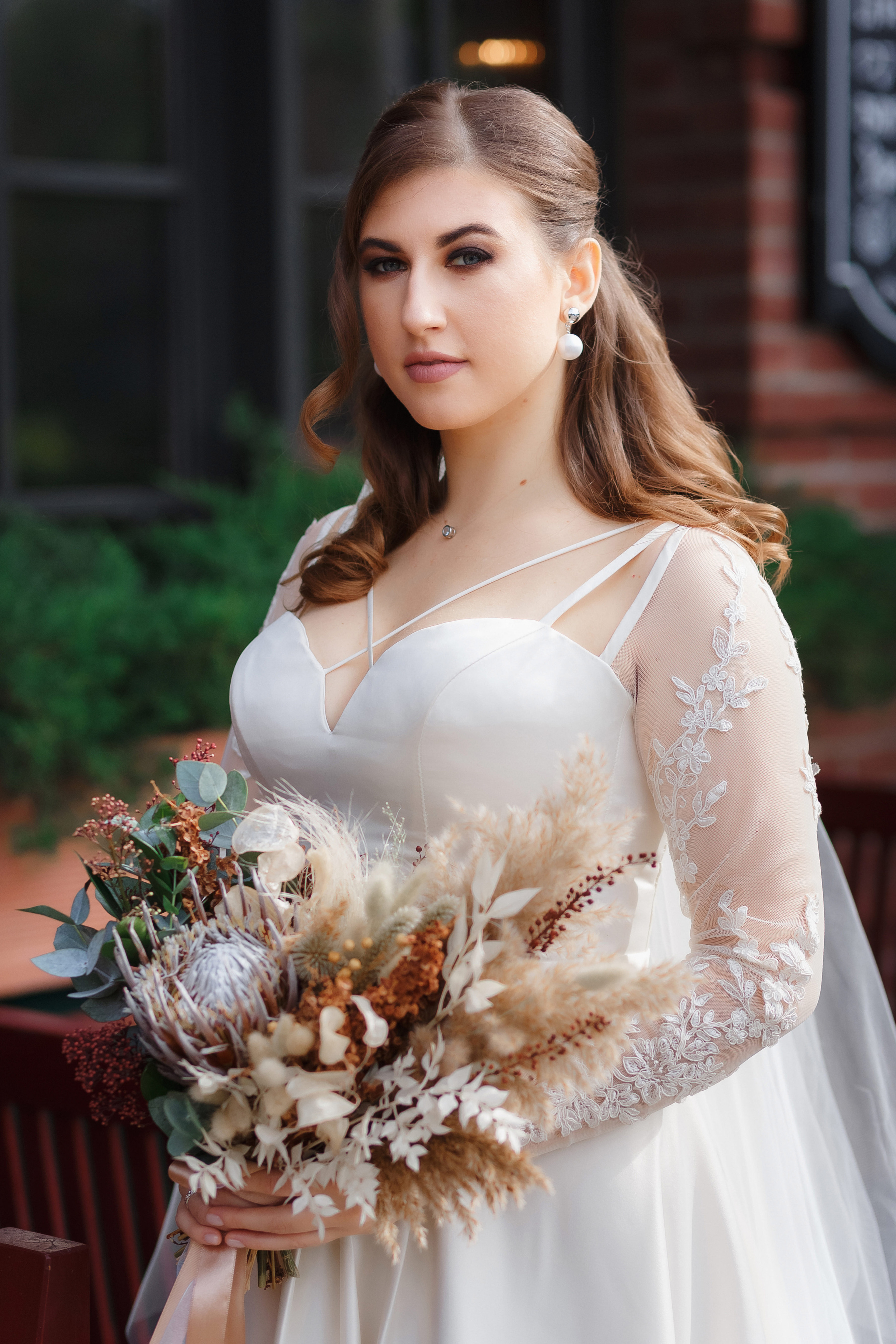 фотография невесты в Ростове на Дону на фоне London Pub