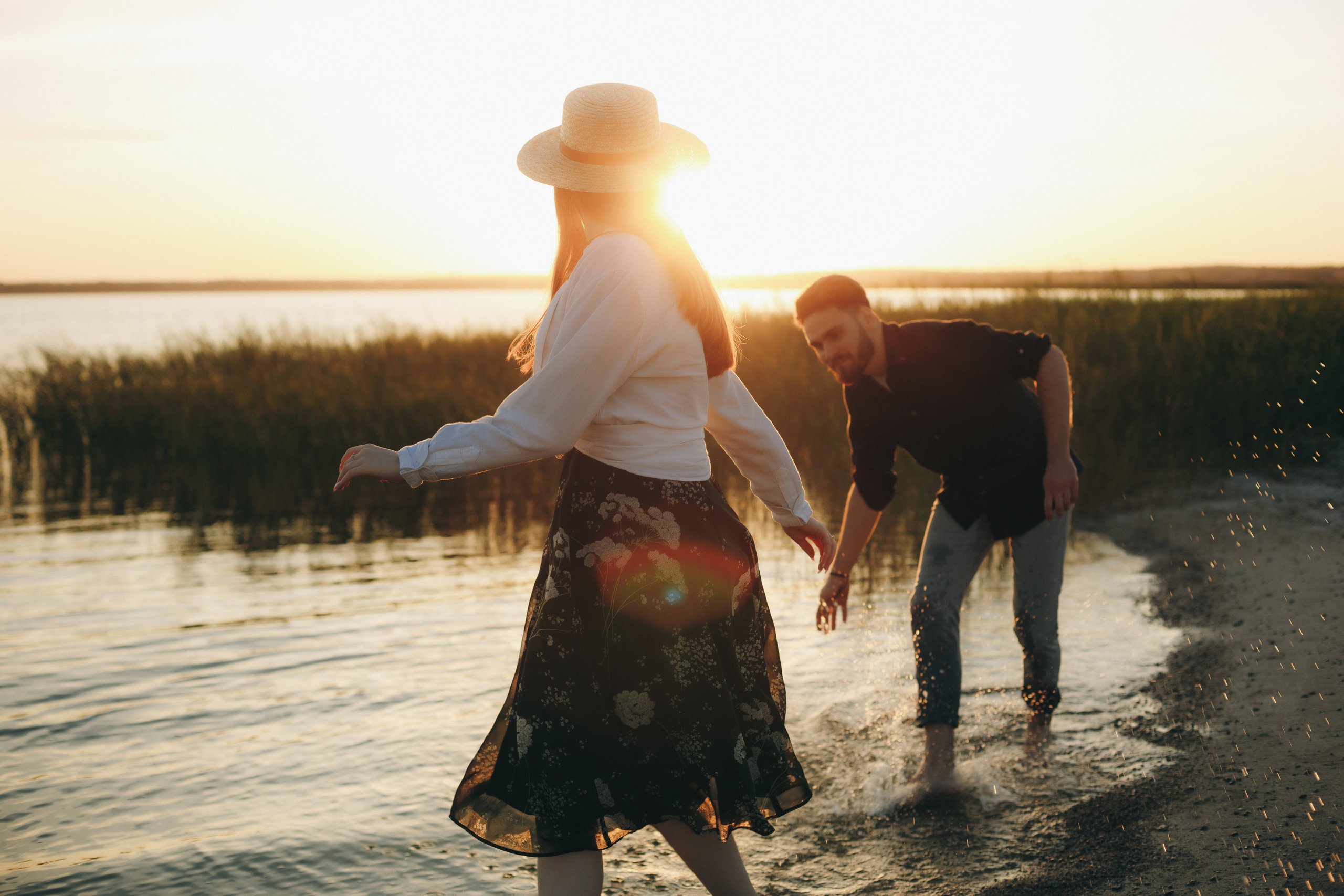 Никита и Соня в идиллической фотосессии на Беглицкой косе. Свадебный и семейный фотограф в Таганроге Бакарюк Антон