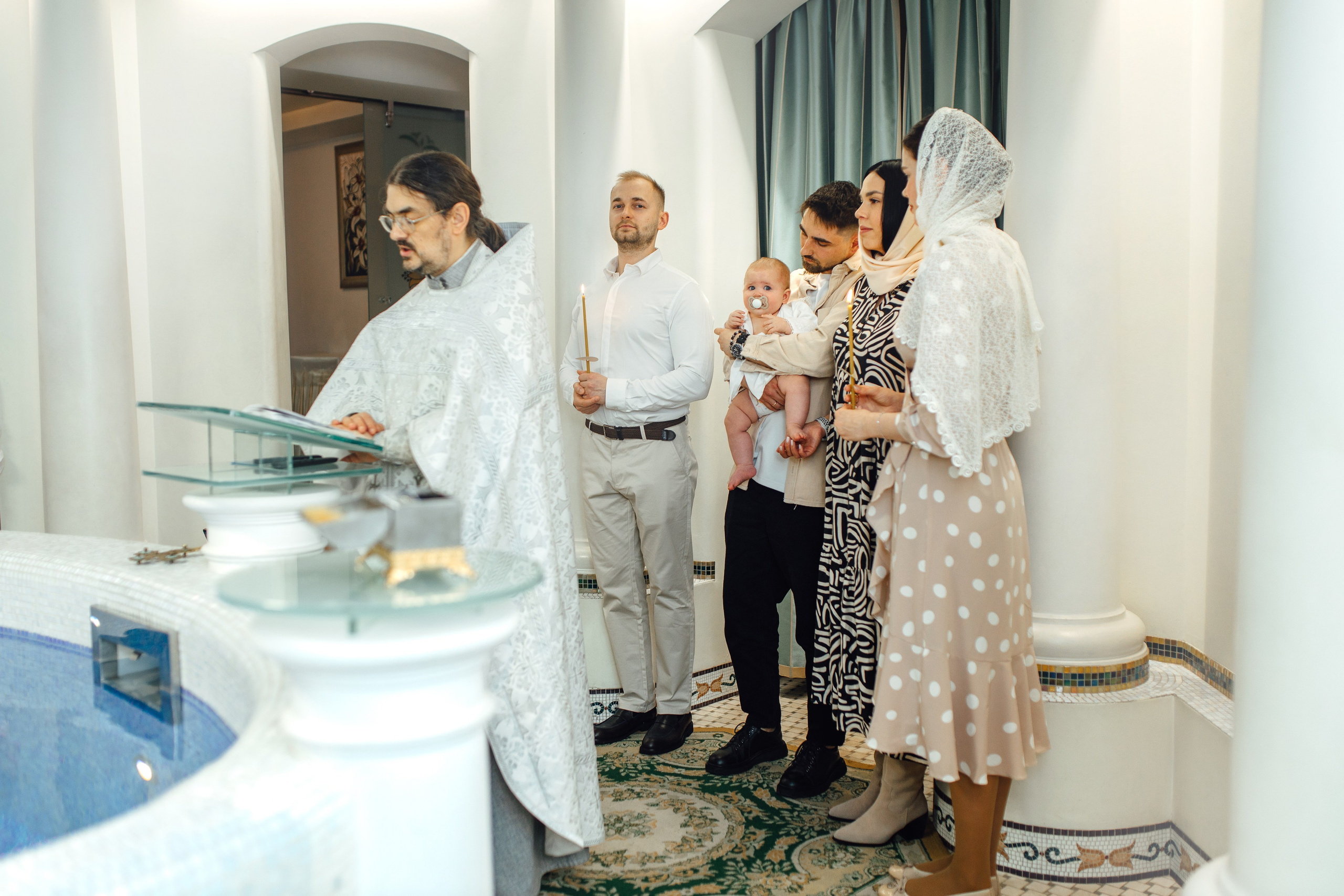 Таинство крещения Софии, апрель 2024