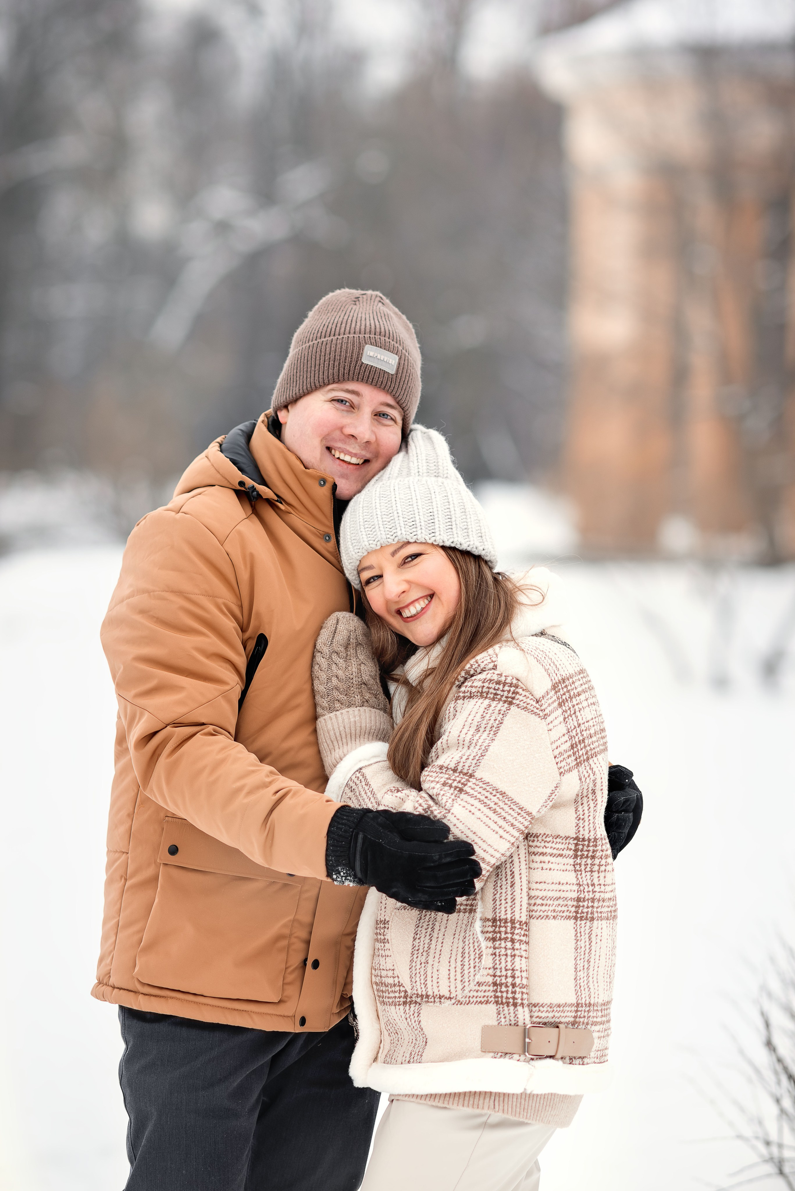 Зимняя семейная фотосессия в парке. Фотограф Юлия Кондратьева