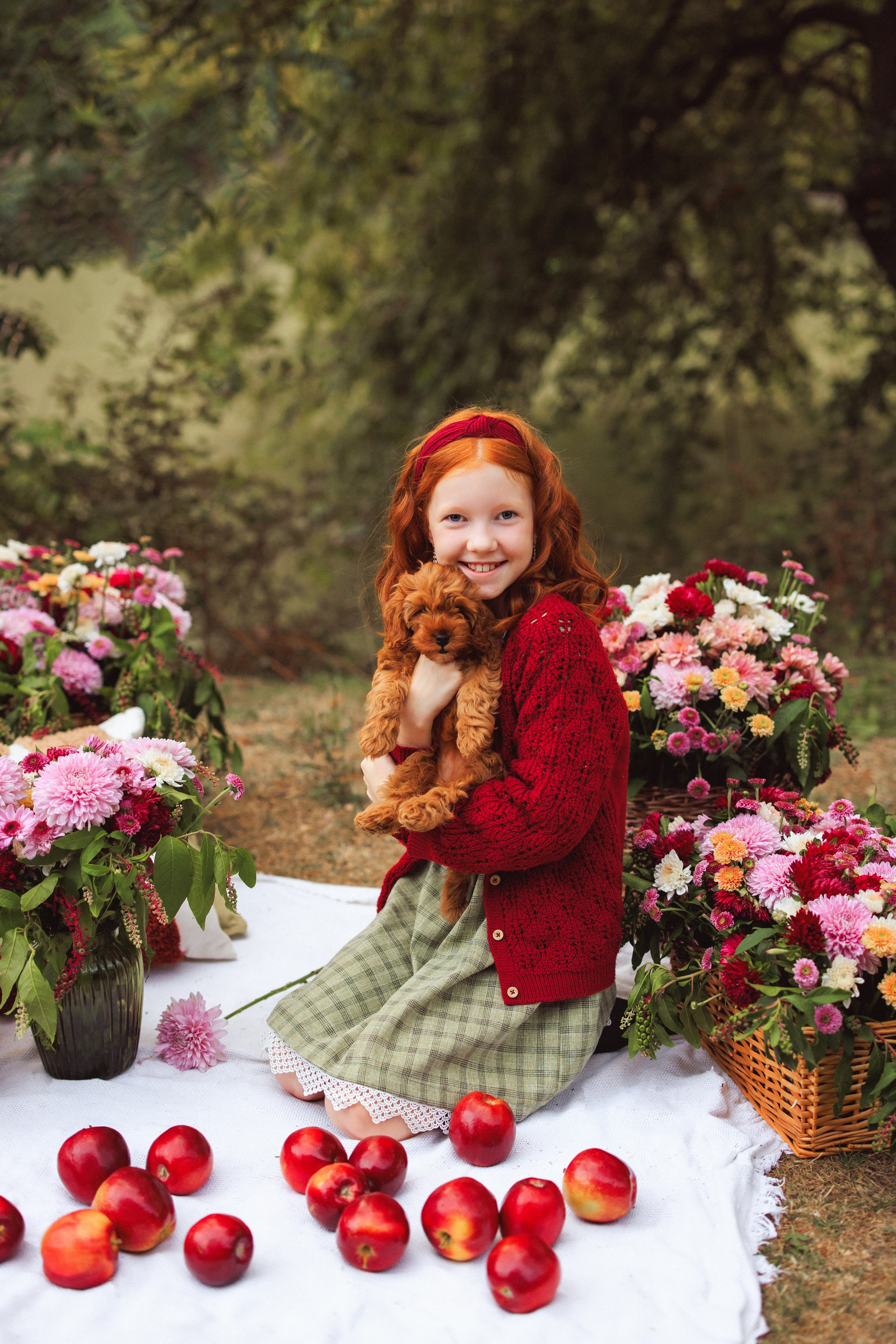 Фотосессия «Пикник», Хризантемы и Яблоки. Семейный и детский фотограф в Краснодаре Анна Трашкова