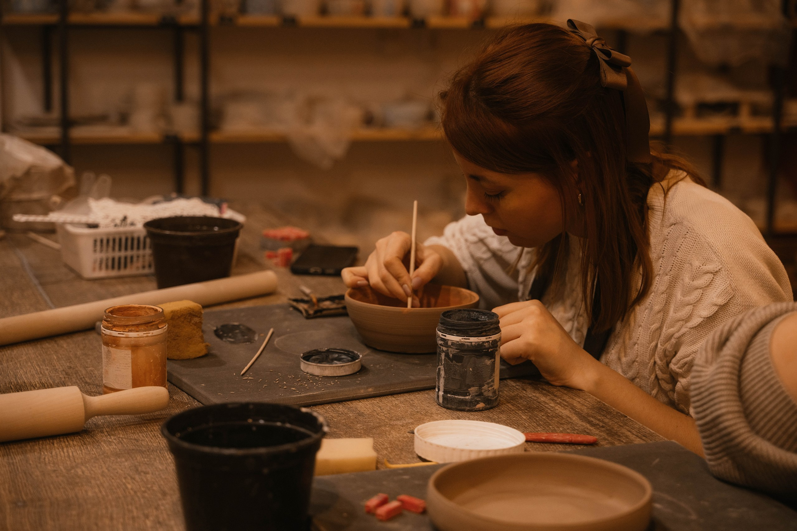 День рождения в гончарной мастерской. Свадебный, семейный фотограф в Рязани Лена Брант