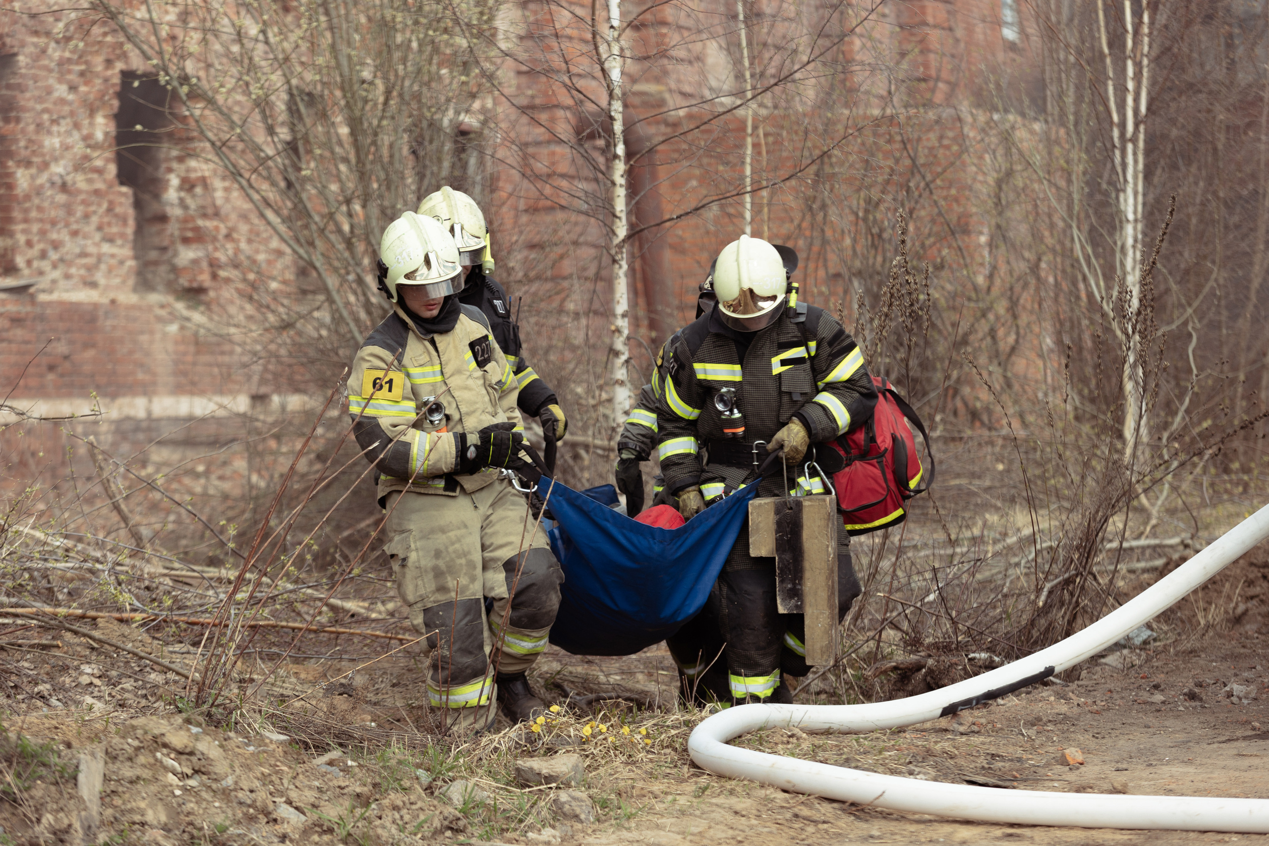 Учения пожарных и спасателей. Фотограф Ирина Астор