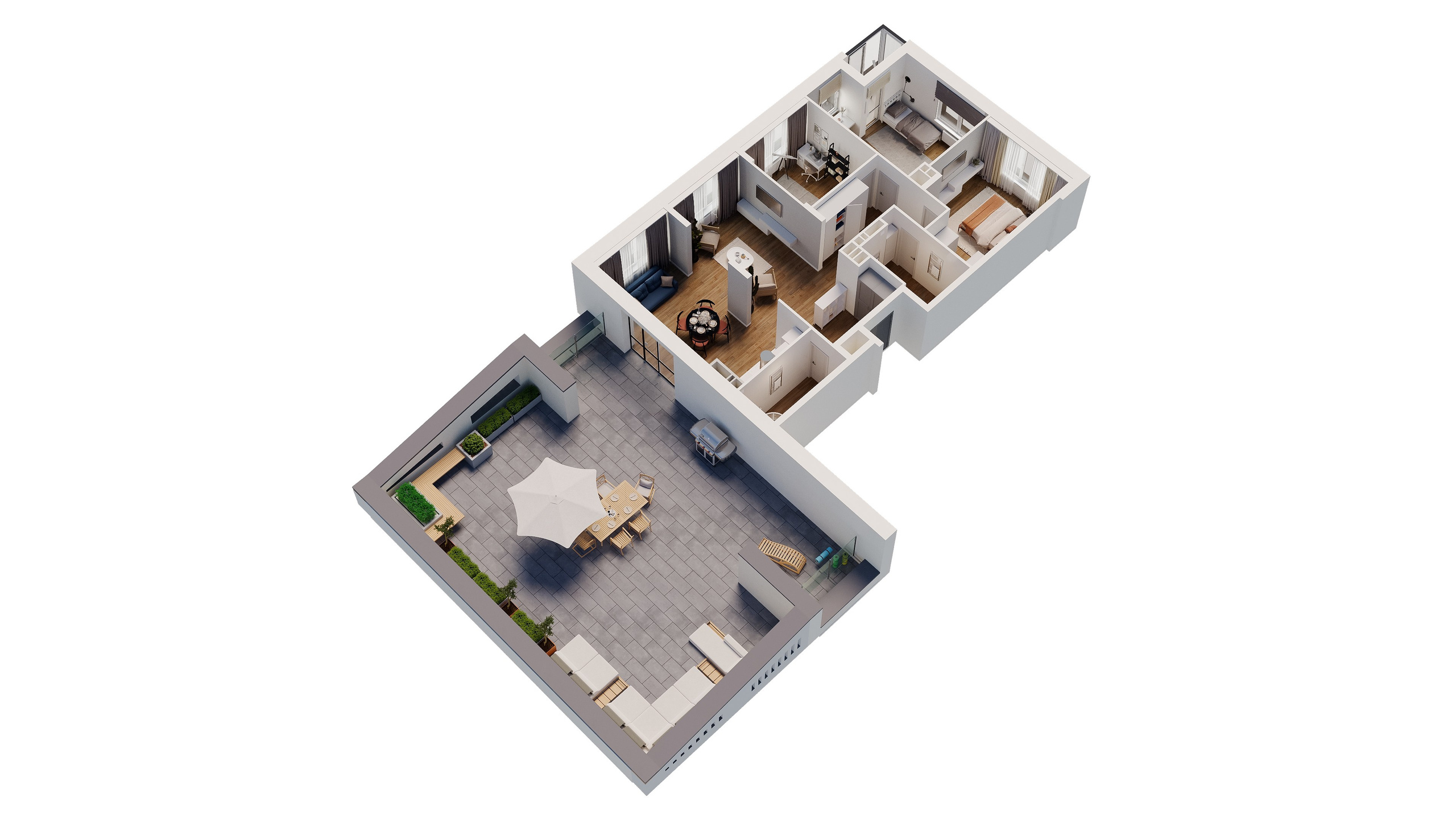 3D планировки. 3D визуализация интерьера и архитектурной среды