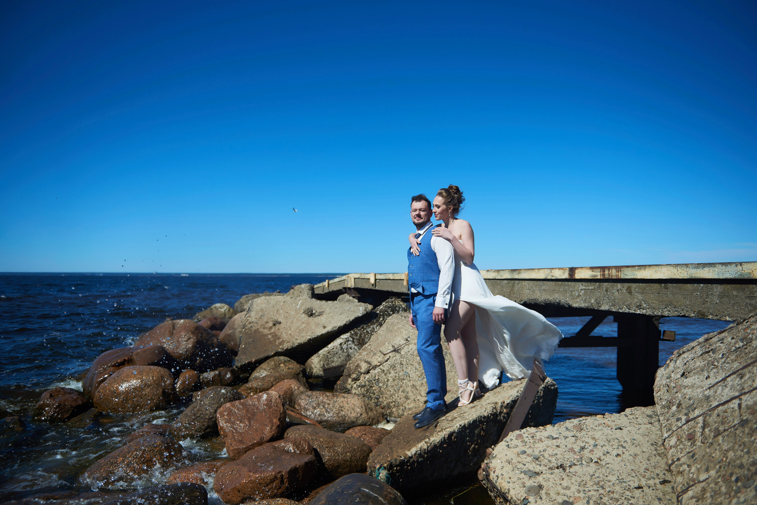 Александра и Вячеслав (фотосессия на берегу Финского залива в парке Дубки в Сестрорецке). Портретный, семейный и свадебный фотограф в Санкт-Петербурге и в Пушкине Ширяев Денис