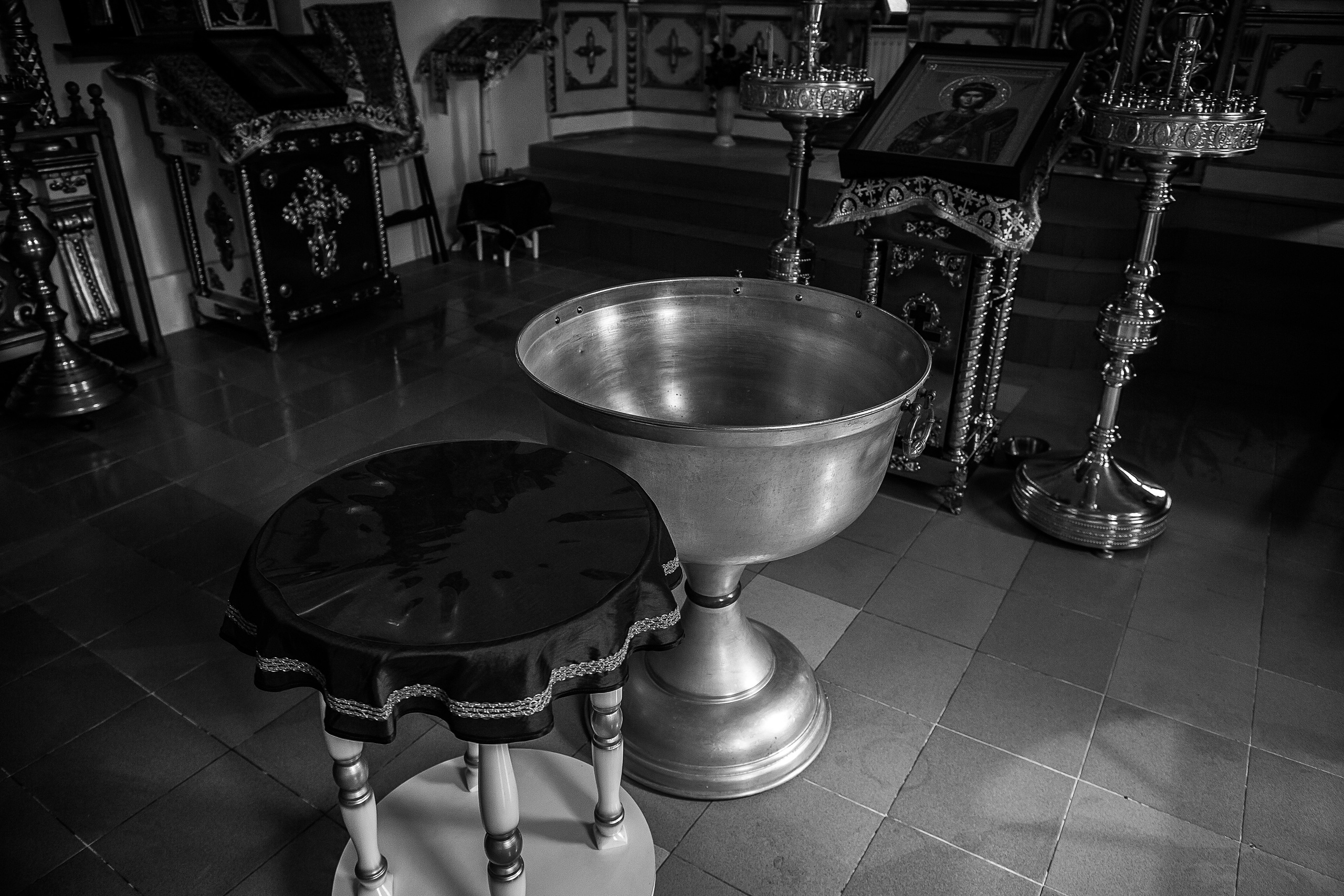 Таинство Крещения Ч/Б. Свадебный и семейный фотограф/видеограф в Краснодаре Наталья Осинская