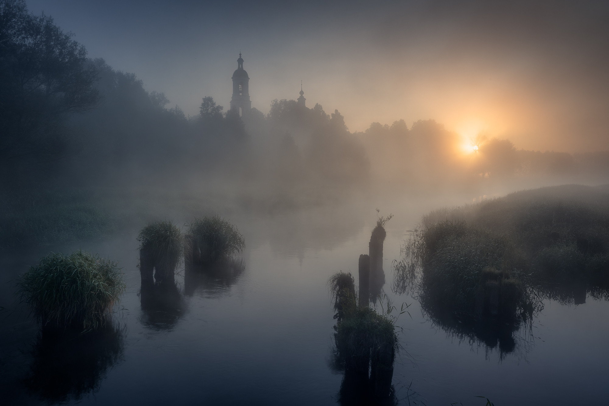 село Филипповское на рассвете