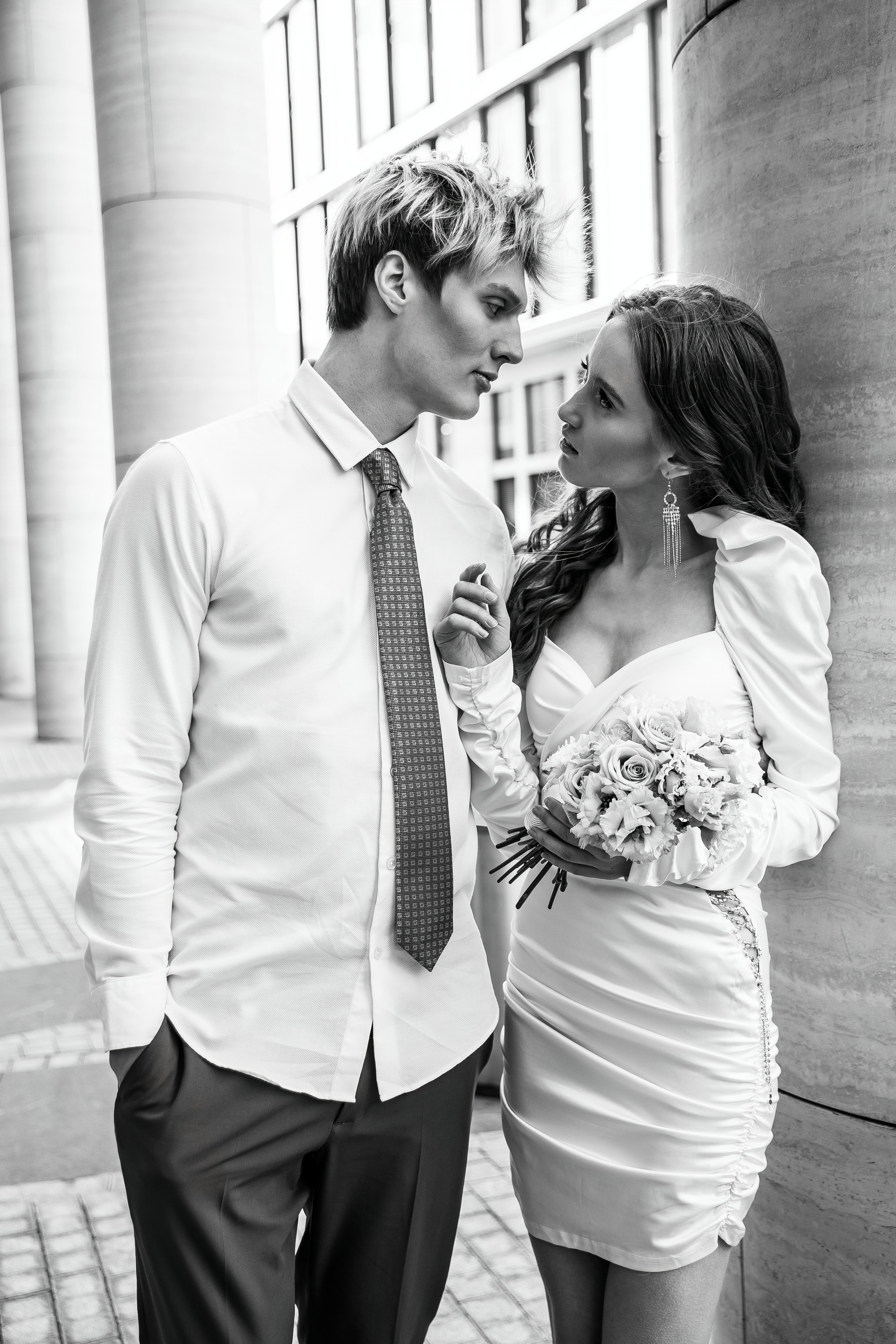 Чёрно-белые фото со свадьбы город Ульяновск