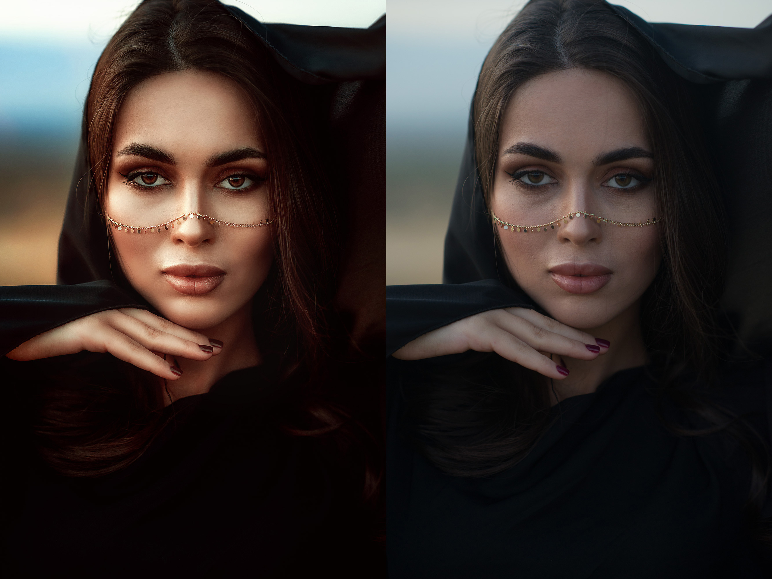 Ретушь фото до и после. Женский фотограф Крещение Венчание Москва Брянск